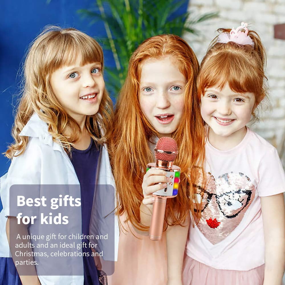 Dikence Wireless Bluetooth Karaoke Microphone for Kids (Gold, 1 Pack) 656l0 - Image 7