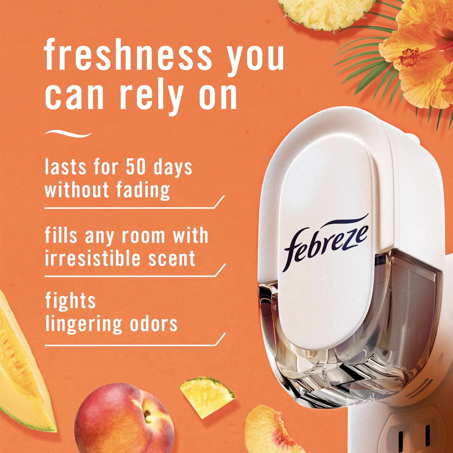 Febreze Fade Defy Plug In Air Freshener Refills, Odor-Fighting Scented Oil, Hawaiian Aloha (0.87 fl oz, 2 Refills) udtxq
