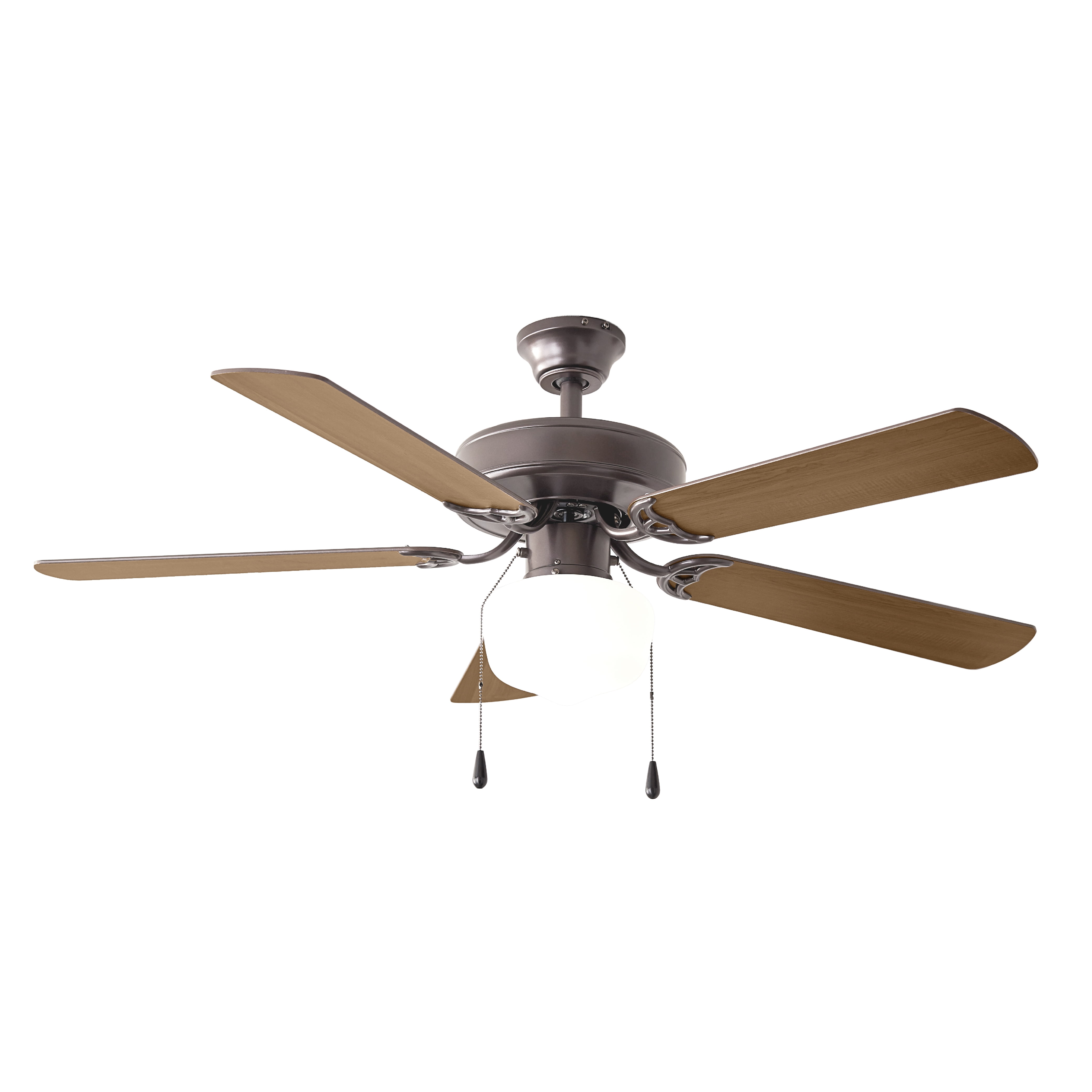 Mainstays 52 in Ceiling Fan with Light Kit, Reversible Motor, 5 Blades (Oil Rubbed Bronze, 52 in) mvlon