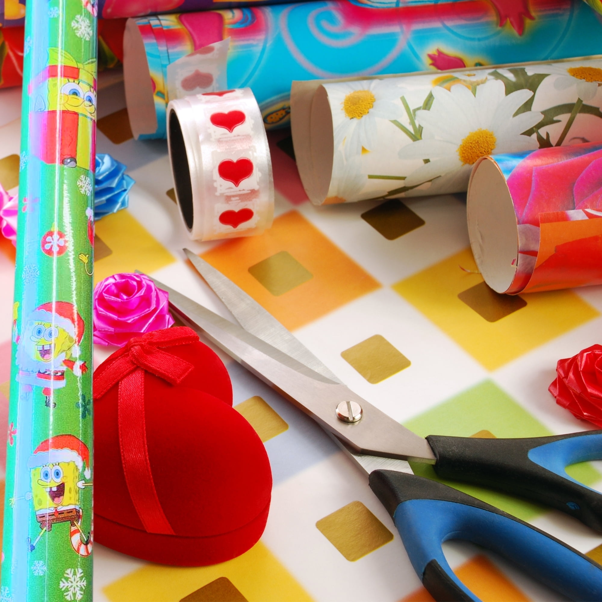 Greenbrier International Spongebob Christmas Gift Wrapping Paper (Green, 50 sq ft) 7tcyz
