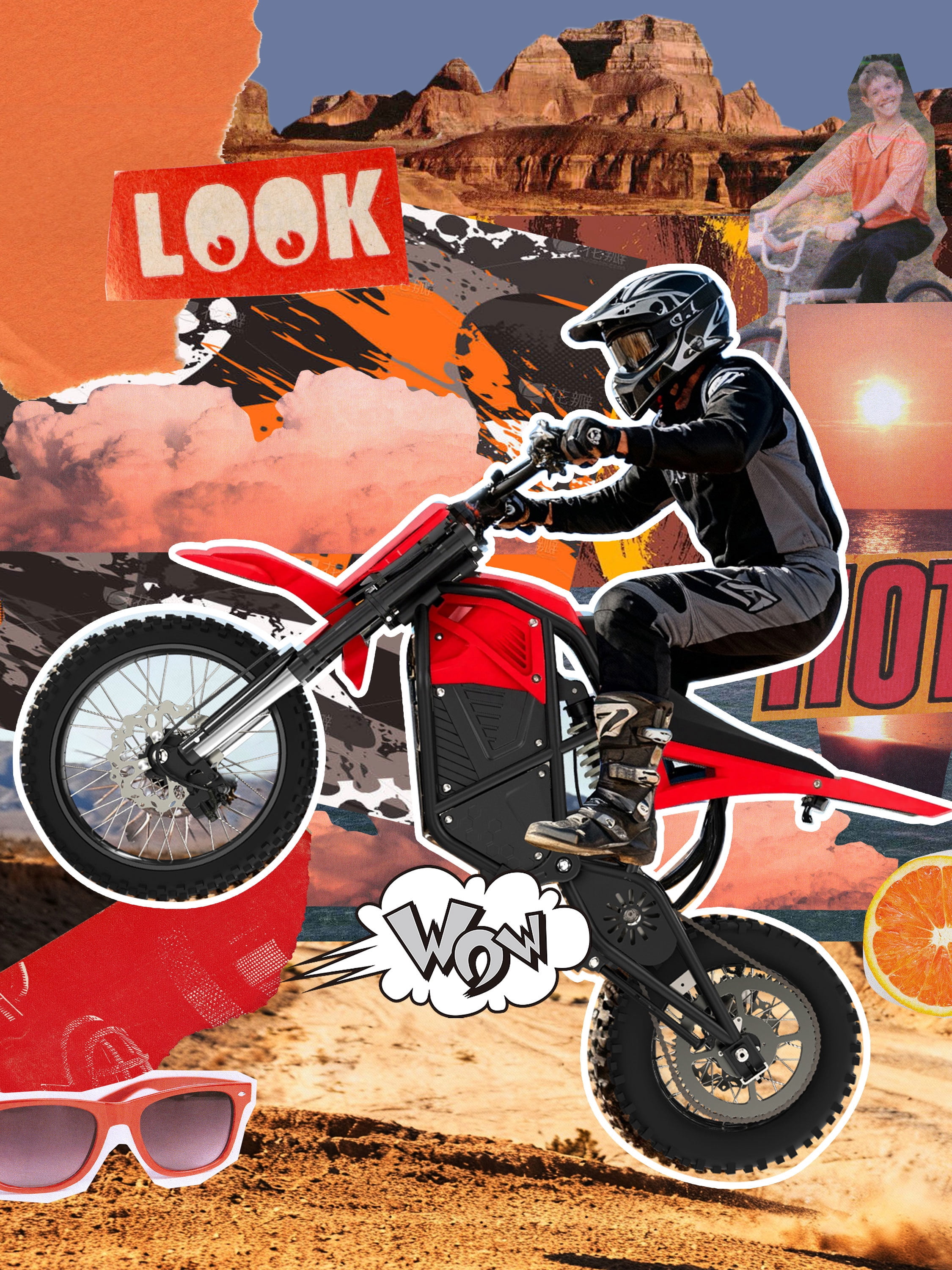 Elecby Novamini Electric Dirt Bike for Teens & Adults, 3500W Mid-Drive Motor, 38 MPH Off-Road E-Bike, Hydraulic Dual Shock Suspension (Red, 14 in/12 in) tiamu