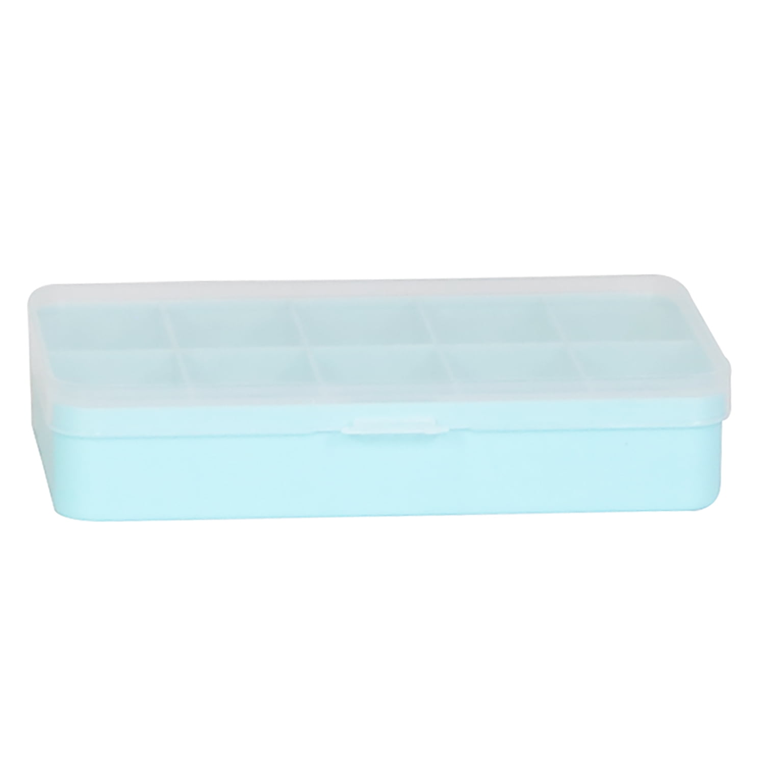 Everything Mary 10 Compartment Plastic Bead Storage Box, Craft Organizer for Jewelry and Beads (Teal, 2 Pack) 7hzke