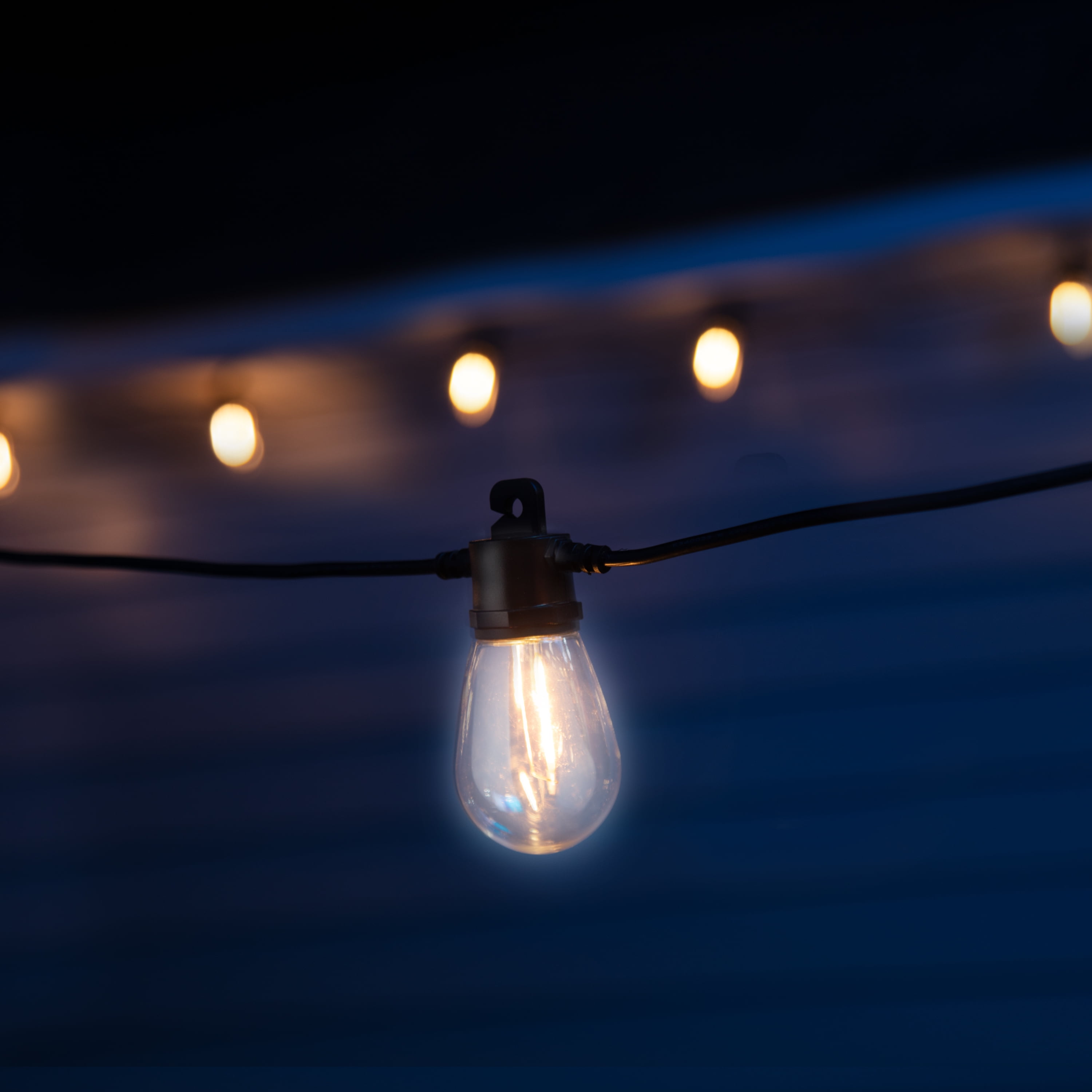 Better Homes & Gardens Solar LED String Lights, Outdoor Weatherproof Decorative Lighting (White, 34 ft) 5dzjd