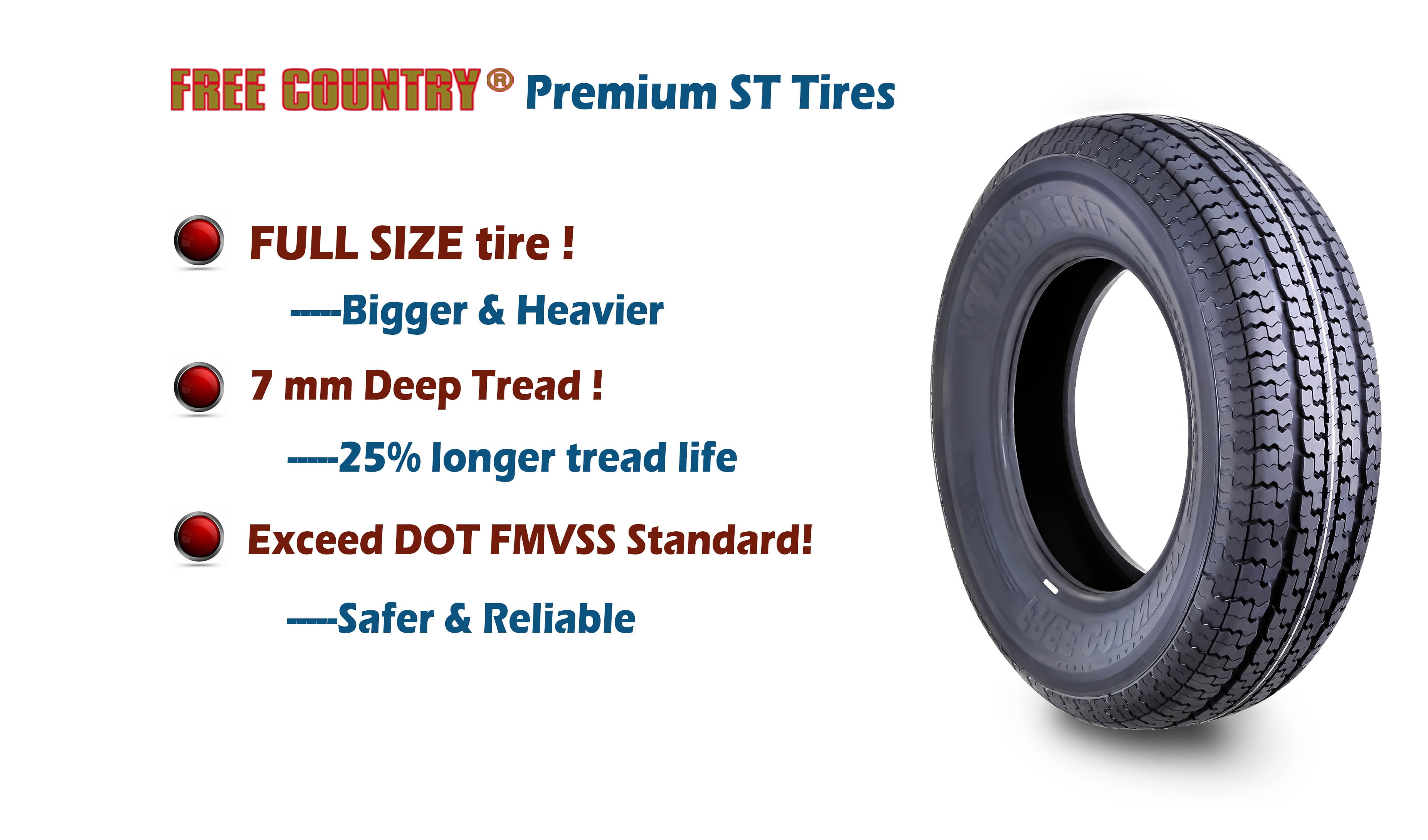 Free Country Trailer Tire and Wheel Assembly (ST225/75R15, 10-Ply, 6 Lug on 5.5 in PCD, Silver) fgwwn
