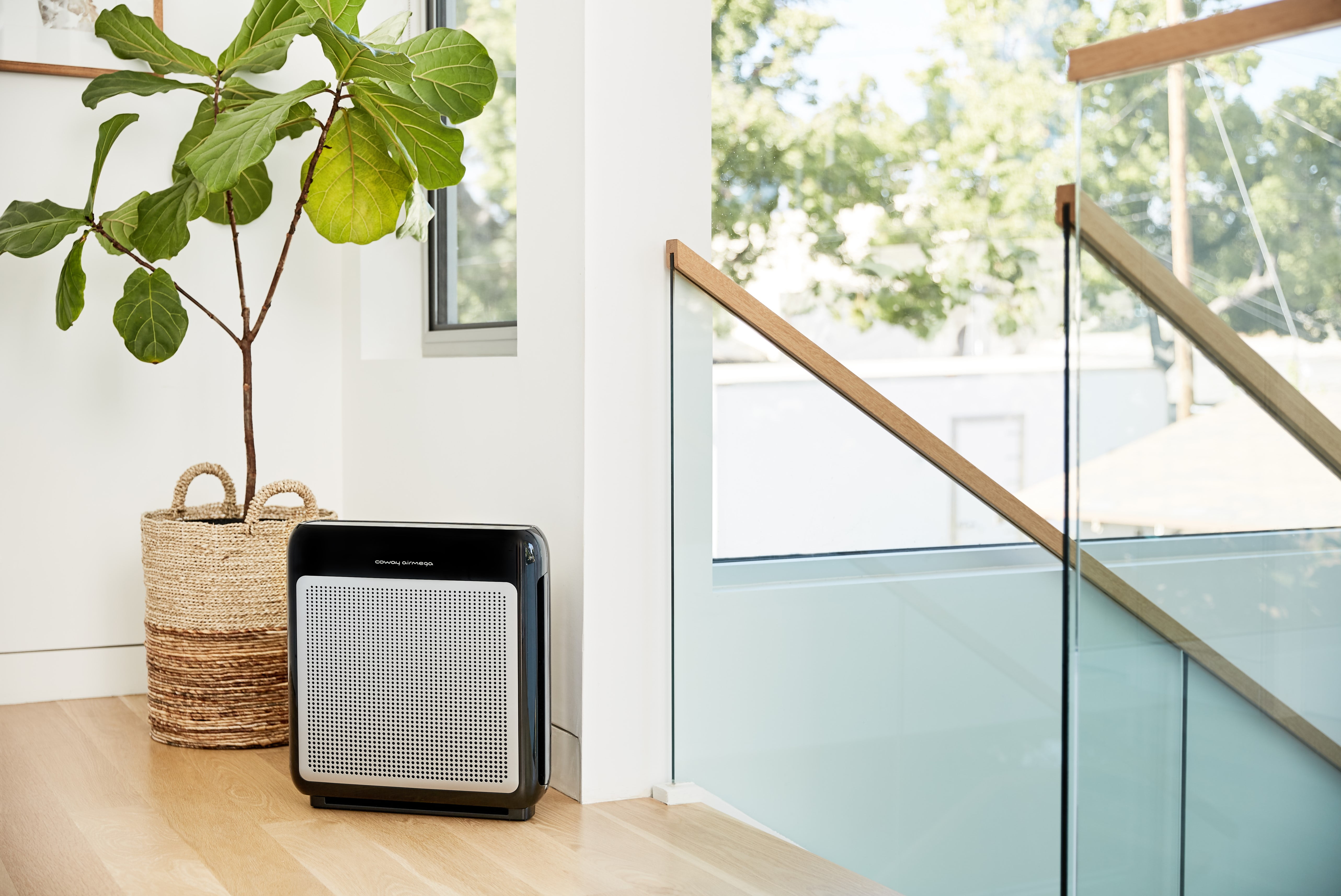 Coway Airmega 200M True HEPA Air Purifier with Real-Time Air Quality Monitor (Black, 361 sq. ft. Coverage) 3l7x2