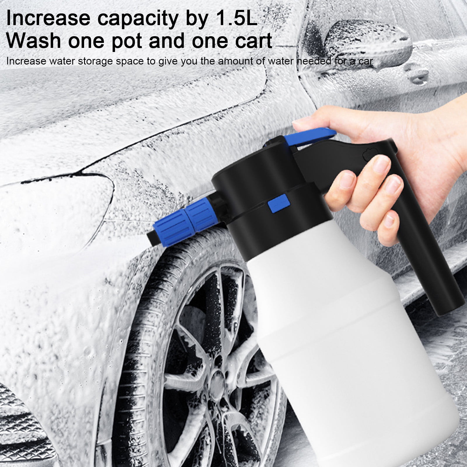 TOPRenddon Electric Foam Cannon Sprayer for Car Wash and Garden (1.5 L) s0oxe