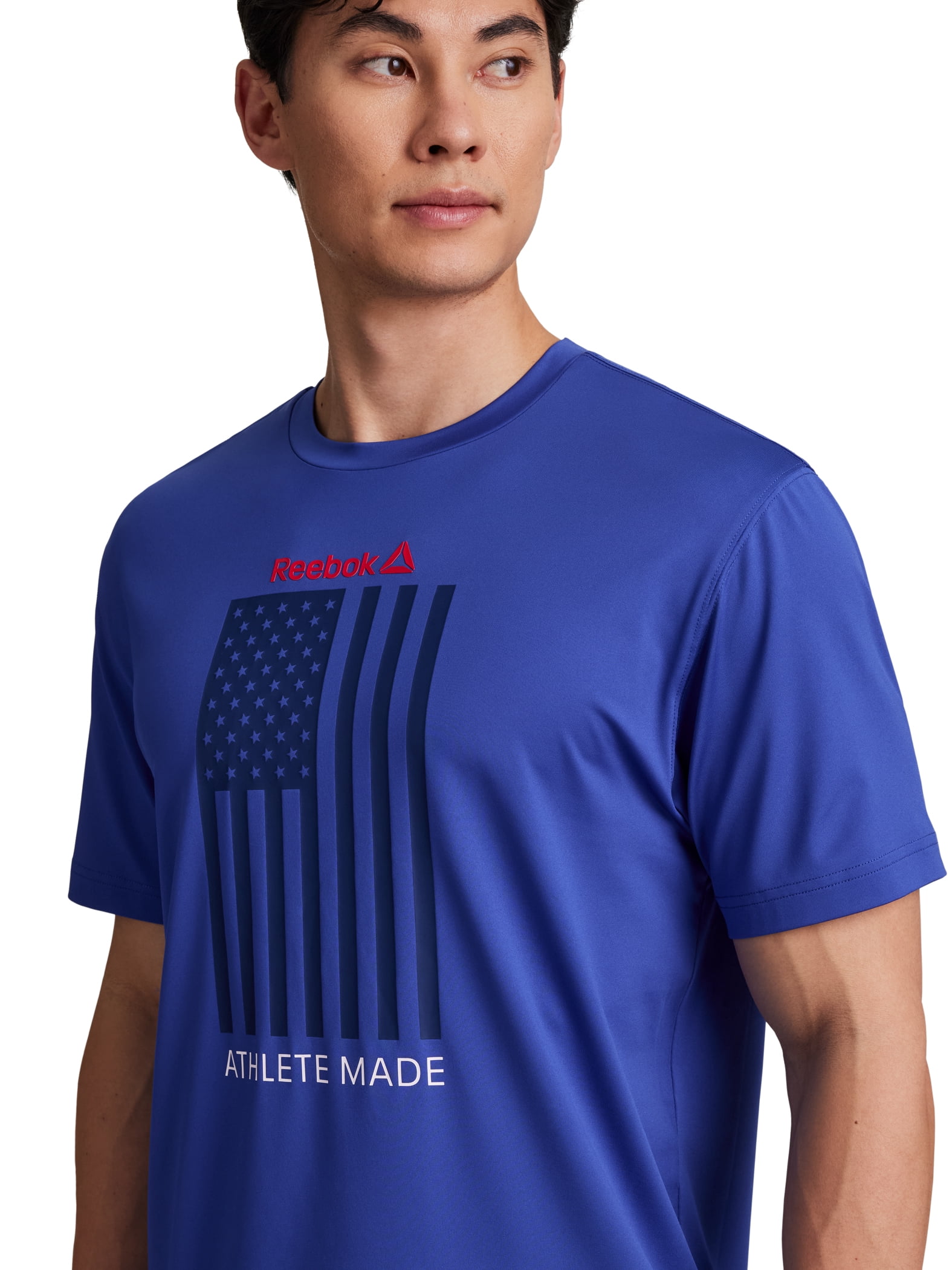 Reebok Men's Athletic Graphic T-Shirt (Blue, XS) l1ke3