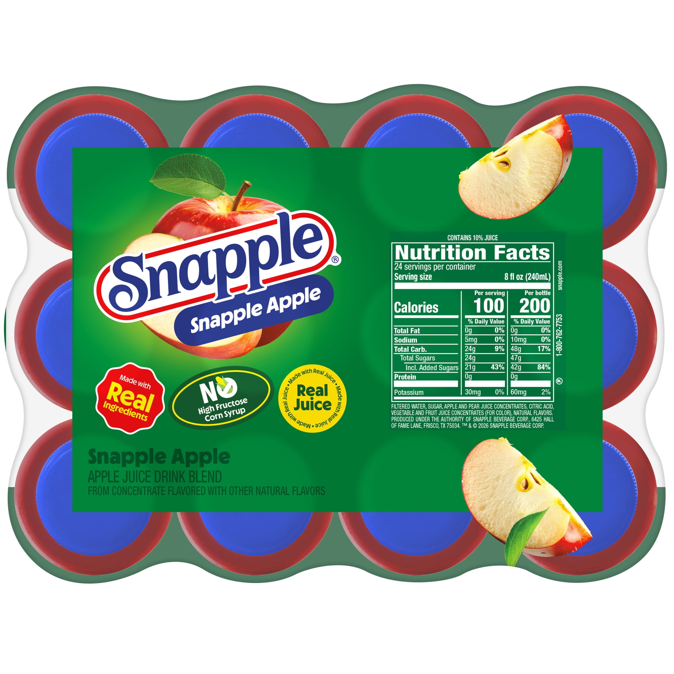 Snapple Apple Juice Drink, Refreshing Fruit Beverage (16 fl oz, 12 Pack) 8zo1y