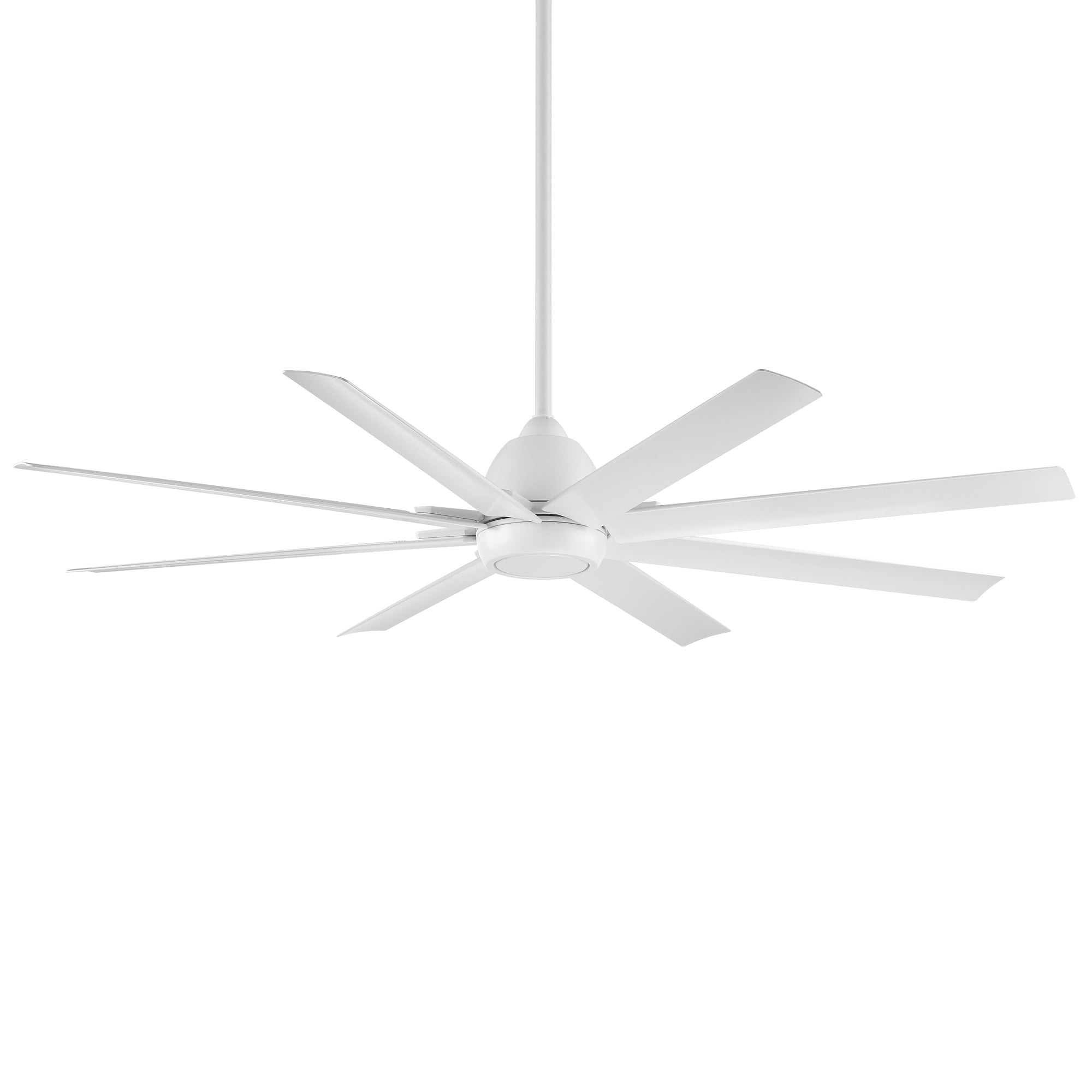 WAC Lighting Mocha XL Smart Ceiling Fan, 8-Blade Indoor Outdoor Fan with Remote Control (Matte White, 66 in) 3b85t
