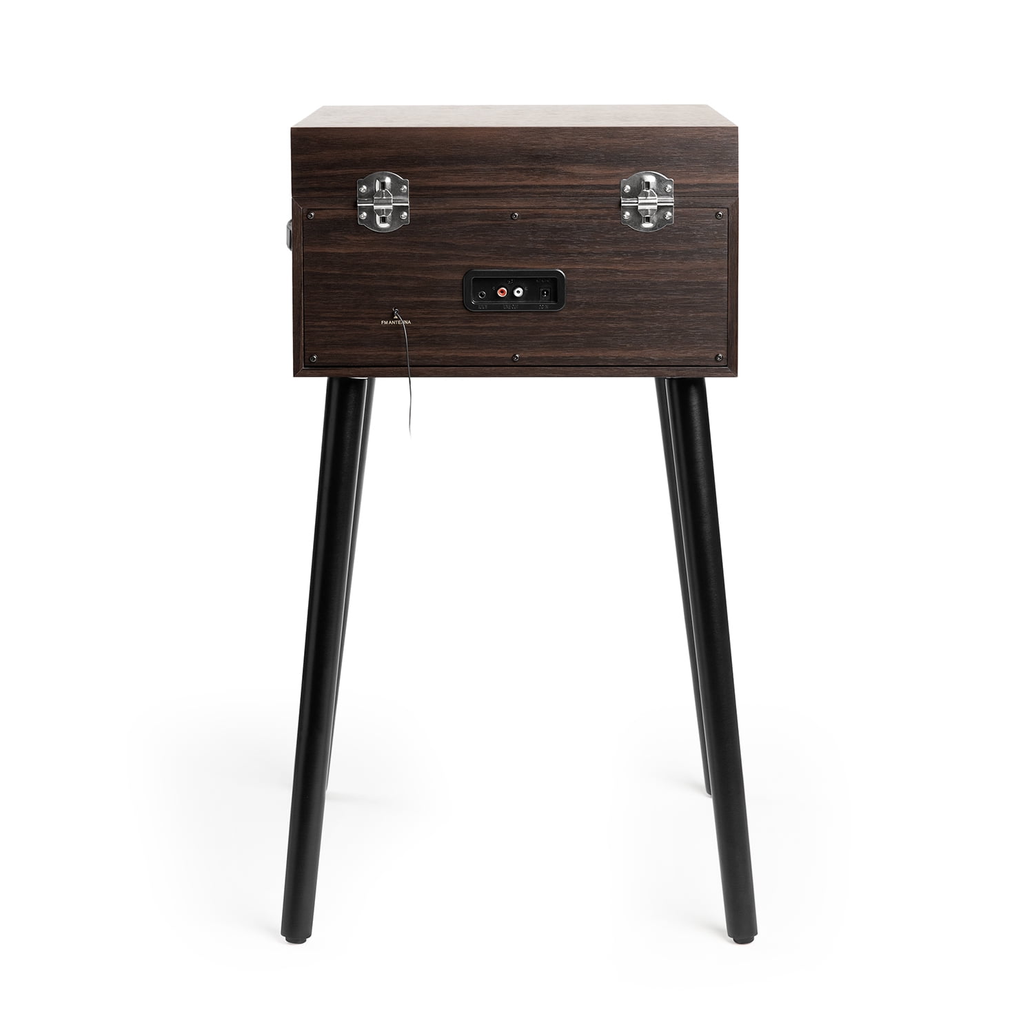Victrola Liberty Bluetooth Record Player 3-Speed Turntable with Stand (Brown, 17.1 in x 15.7 in x 11 in) 7dp6p