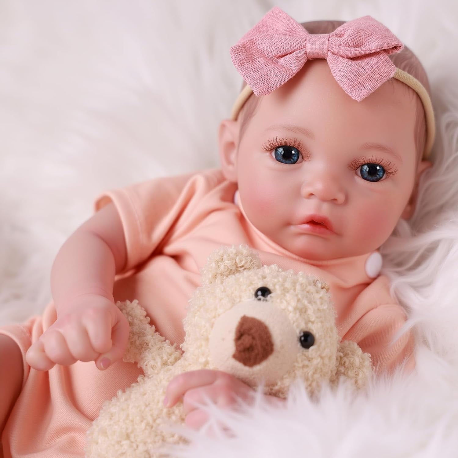 RSG Realistic Reborn Baby Doll Handmade Lifelike Soft Cloth Body with Clothing and Accessories (20 in) ft1ya