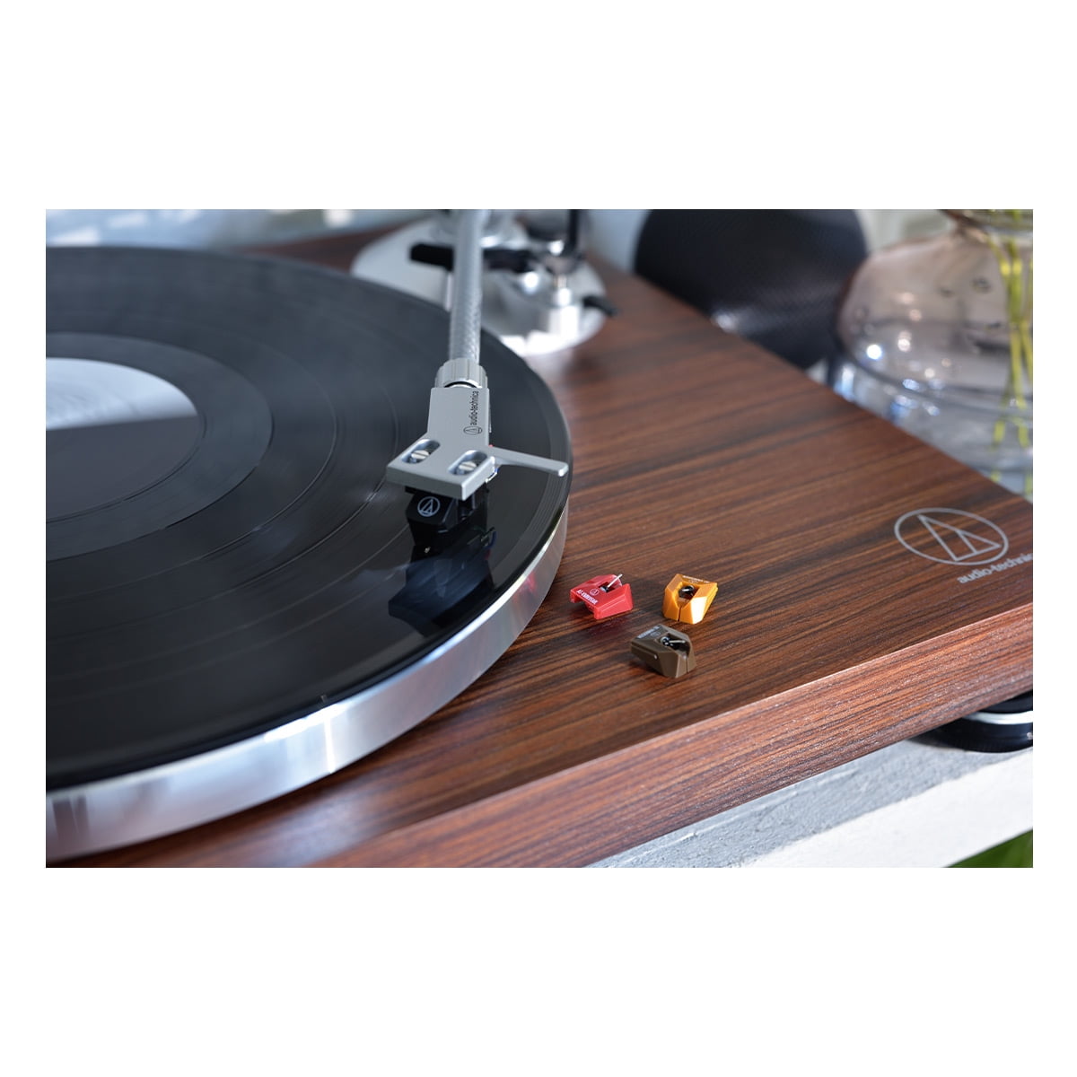 Audio-Technica AT-LPW50BT-RW Wireless Belt-Drive Turntable with Bluetooth (Rosewood) 6vkw8