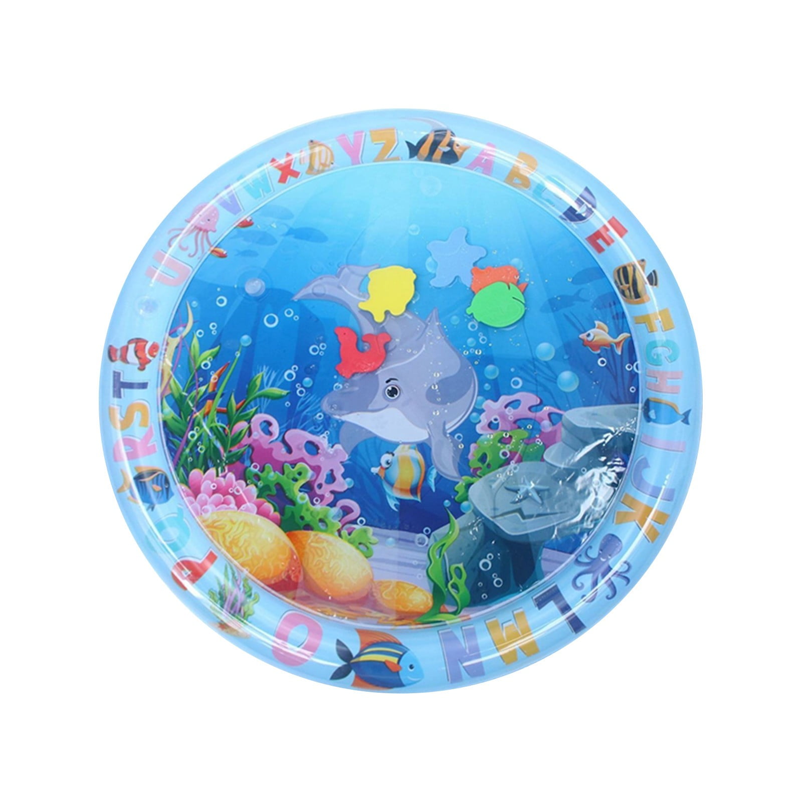 Zilaijing Interactive Cat Water Sensory Play Mat, Leak-Proof Cooling Pad for Indoor Pets (Blue, 25.6 in) 62kg3