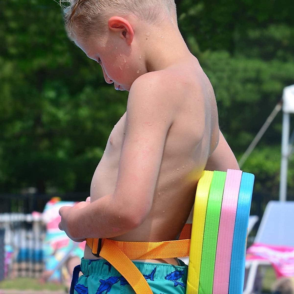 TOYSHARING Kids Swim Training Back Float Belt (Adjustable Foam Layers, 20-55 lbs) xcr4a