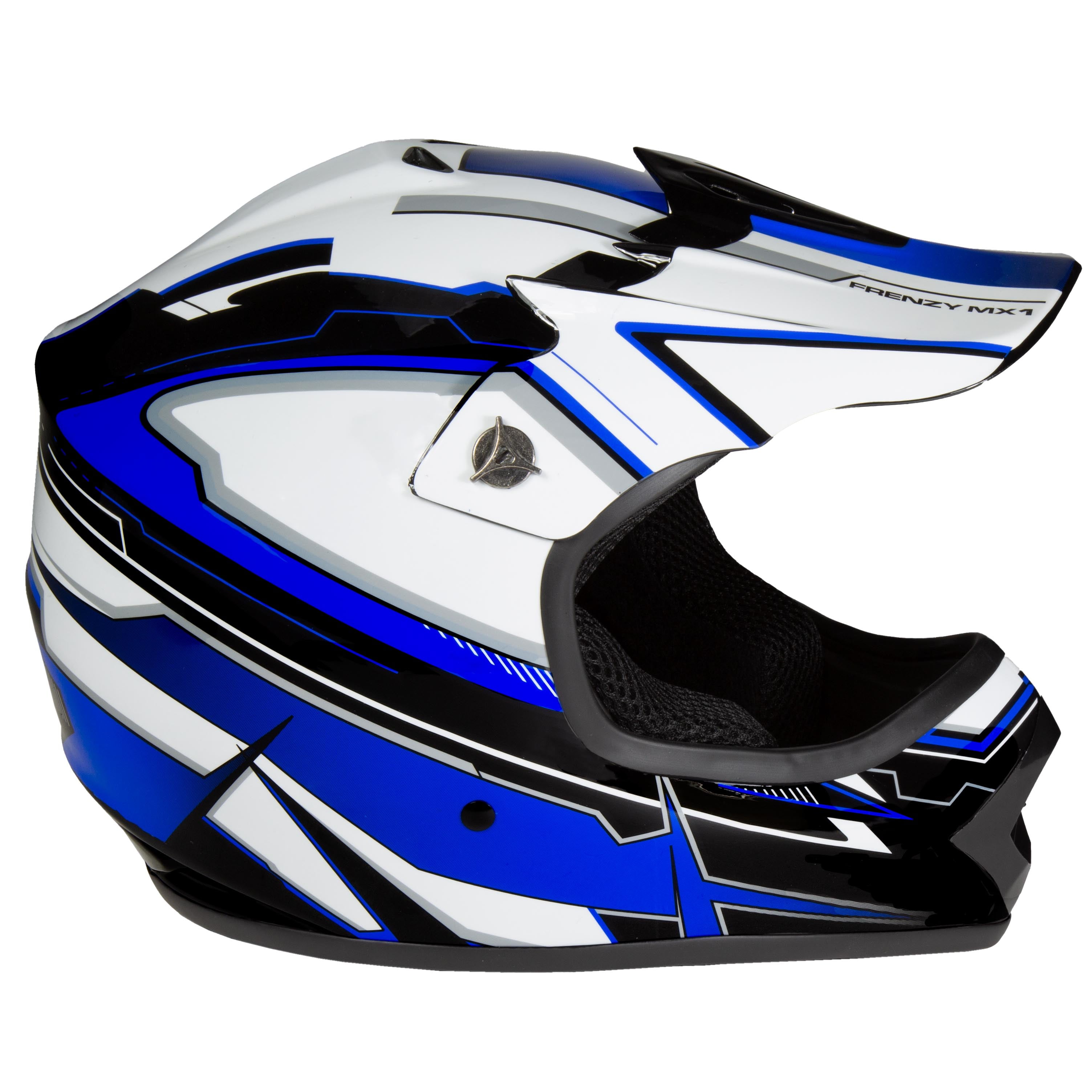 Fuel Helmets Youth Frenzy MX Off-Road ATV Helmet (Blue, Large) 6nekh