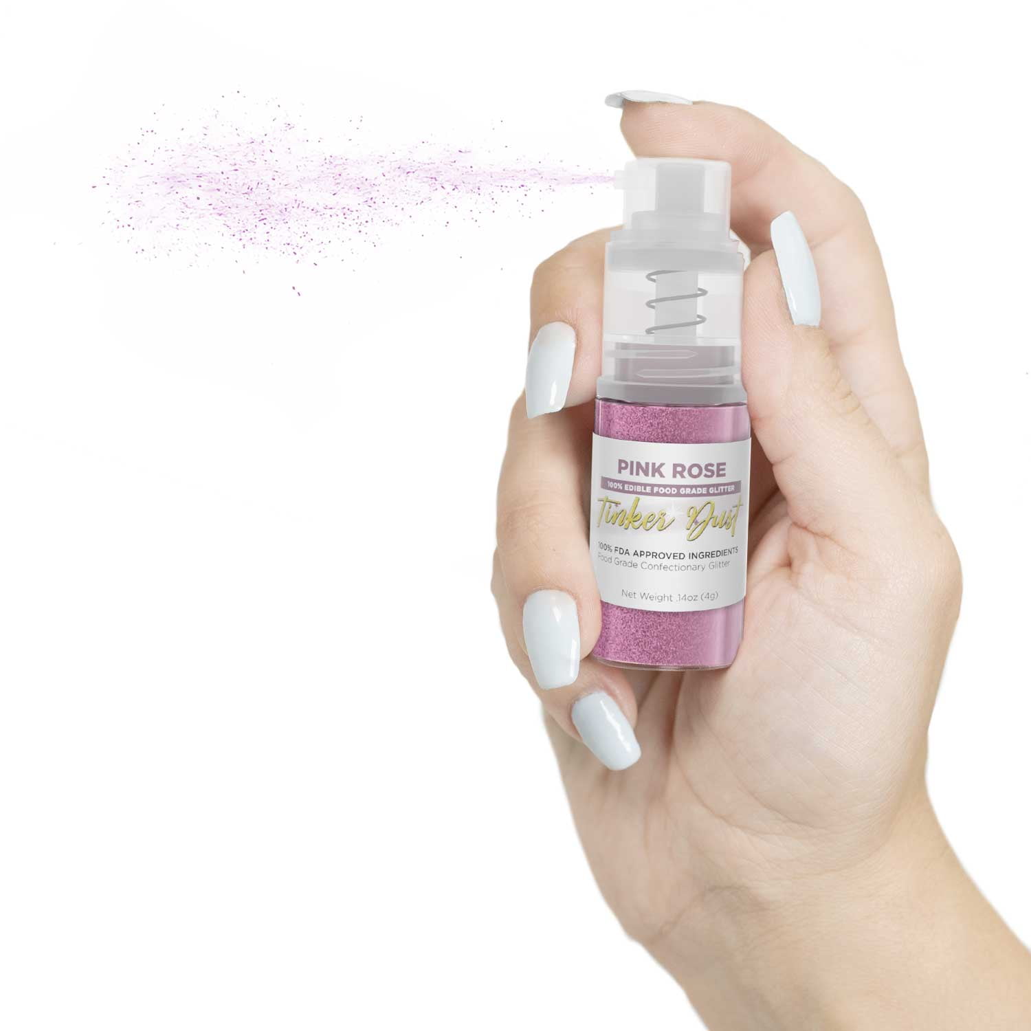 Bakell Tinker Dust Edible Glitter for Drinks and Confections (Pink Rose, 0.1 oz) 0z0pp
