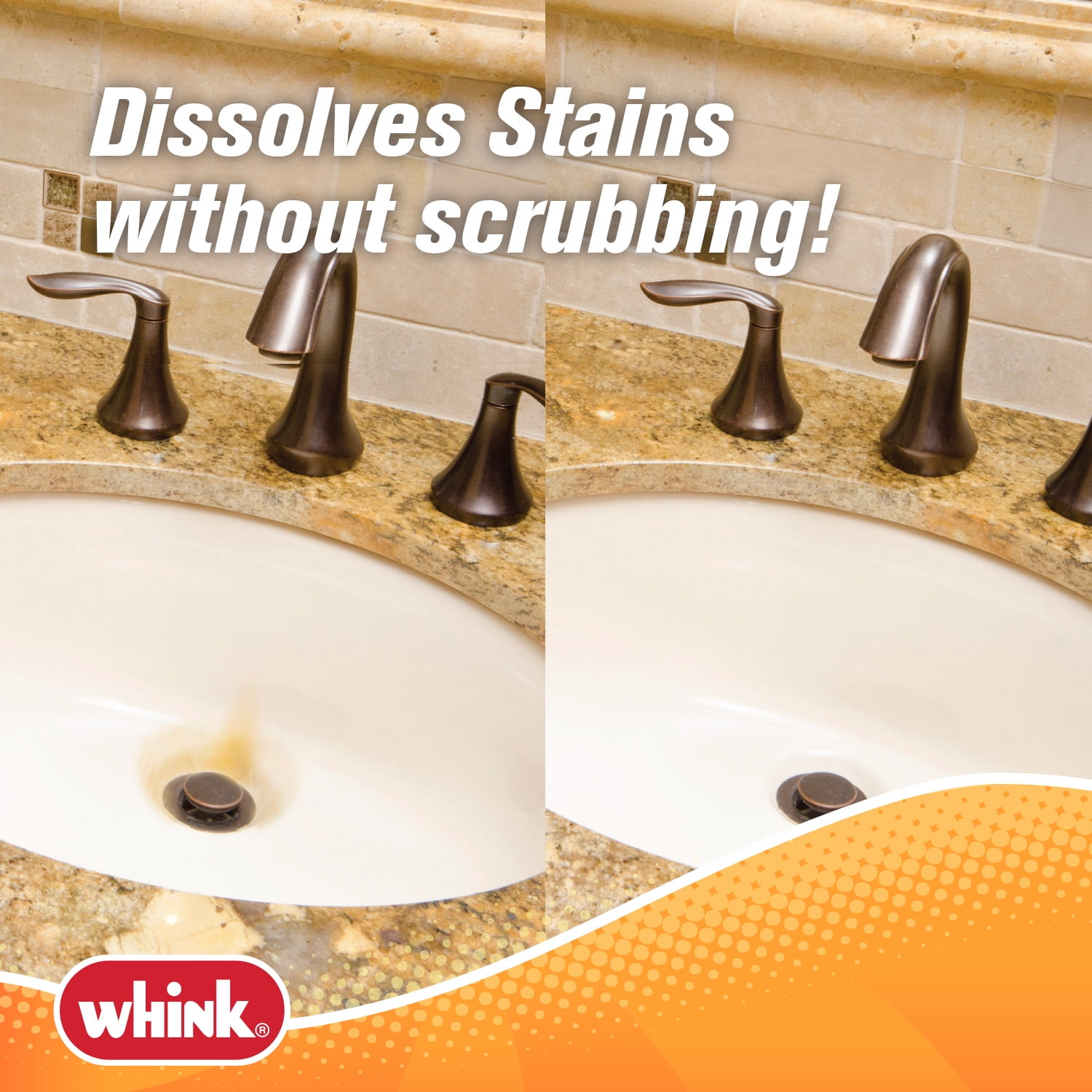 Whink Rust Stain Remover Liquid for Toilets Sinks and Fabrics (10 oz) mkyug