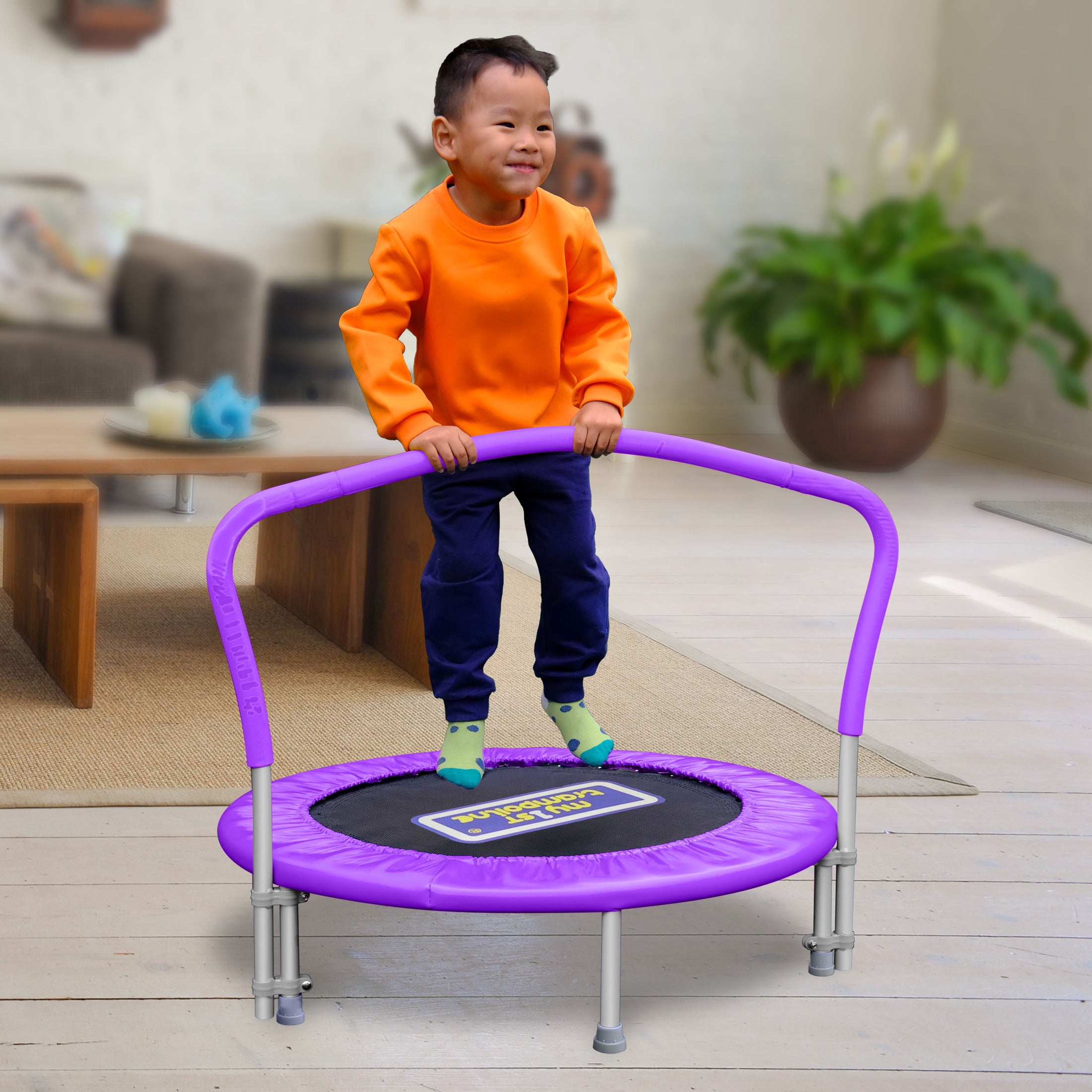 Bounce Pro My 1st Trampoline Indoor Outdoor Mini Rebounder with Padded Cover (Purple, 36 in) hkup4