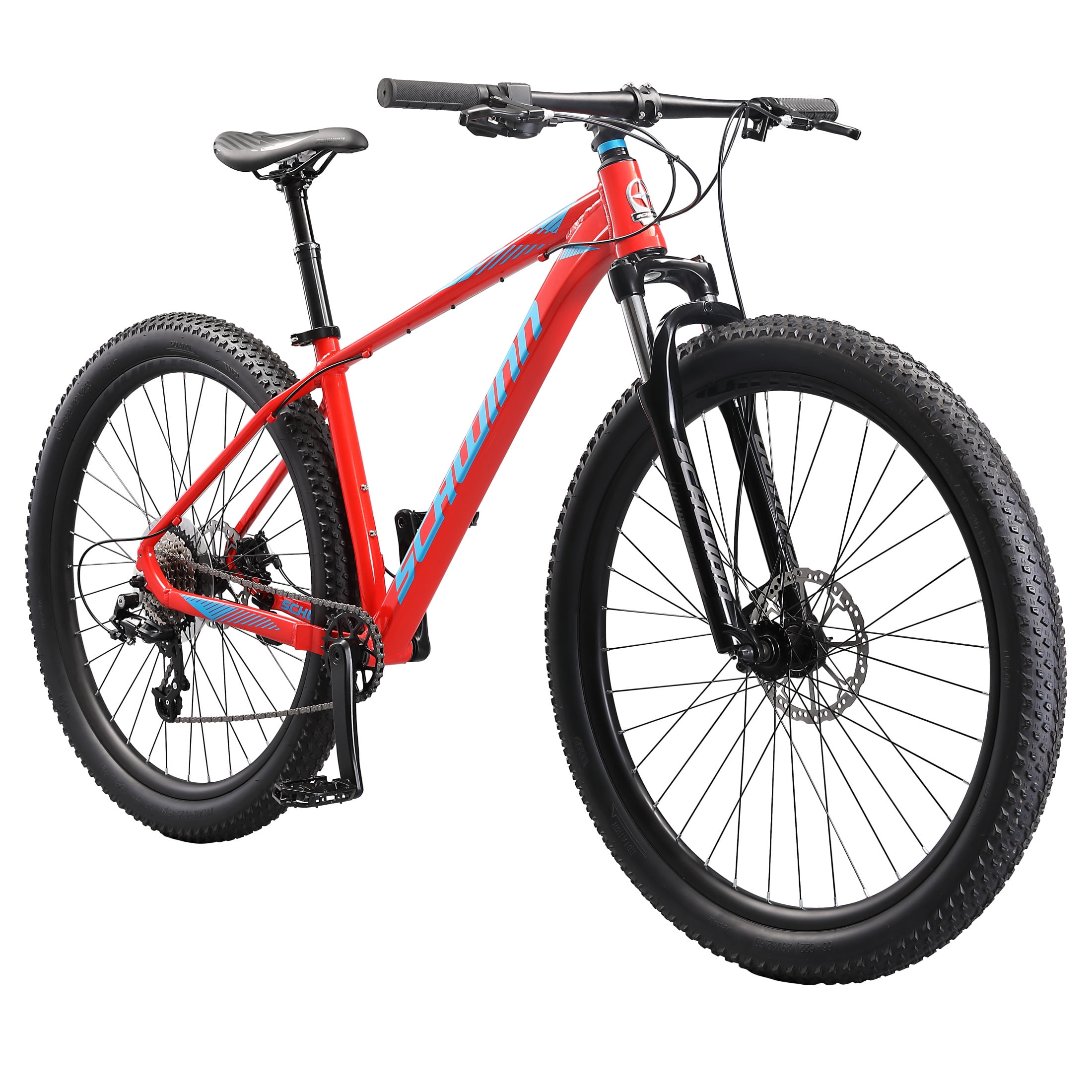 Schwinn Axum DP Mountain Bike, Durable Aluminum Frame, 29 in Wheels, 8 Speeds (Red, 19 in Frame) zgxuw