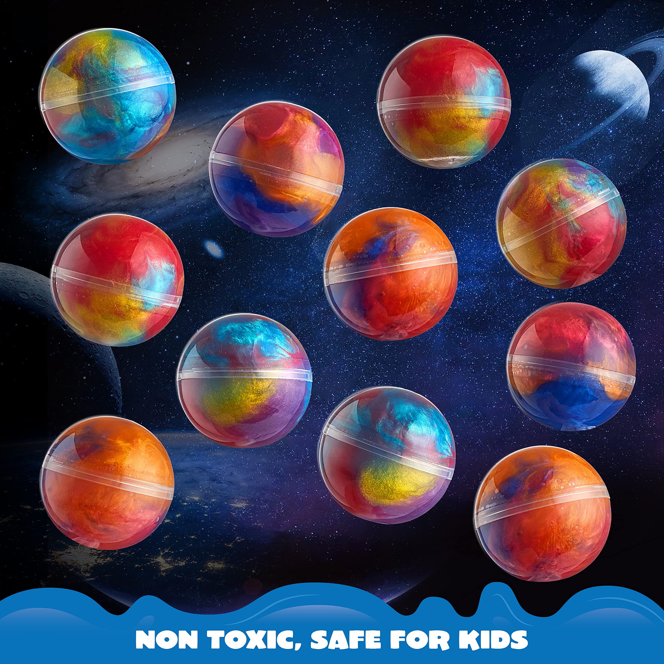 Joyfy Galaxy Slime Balls Sensory Activity Set (Multicolor, 24 Pieces) 7n5t4