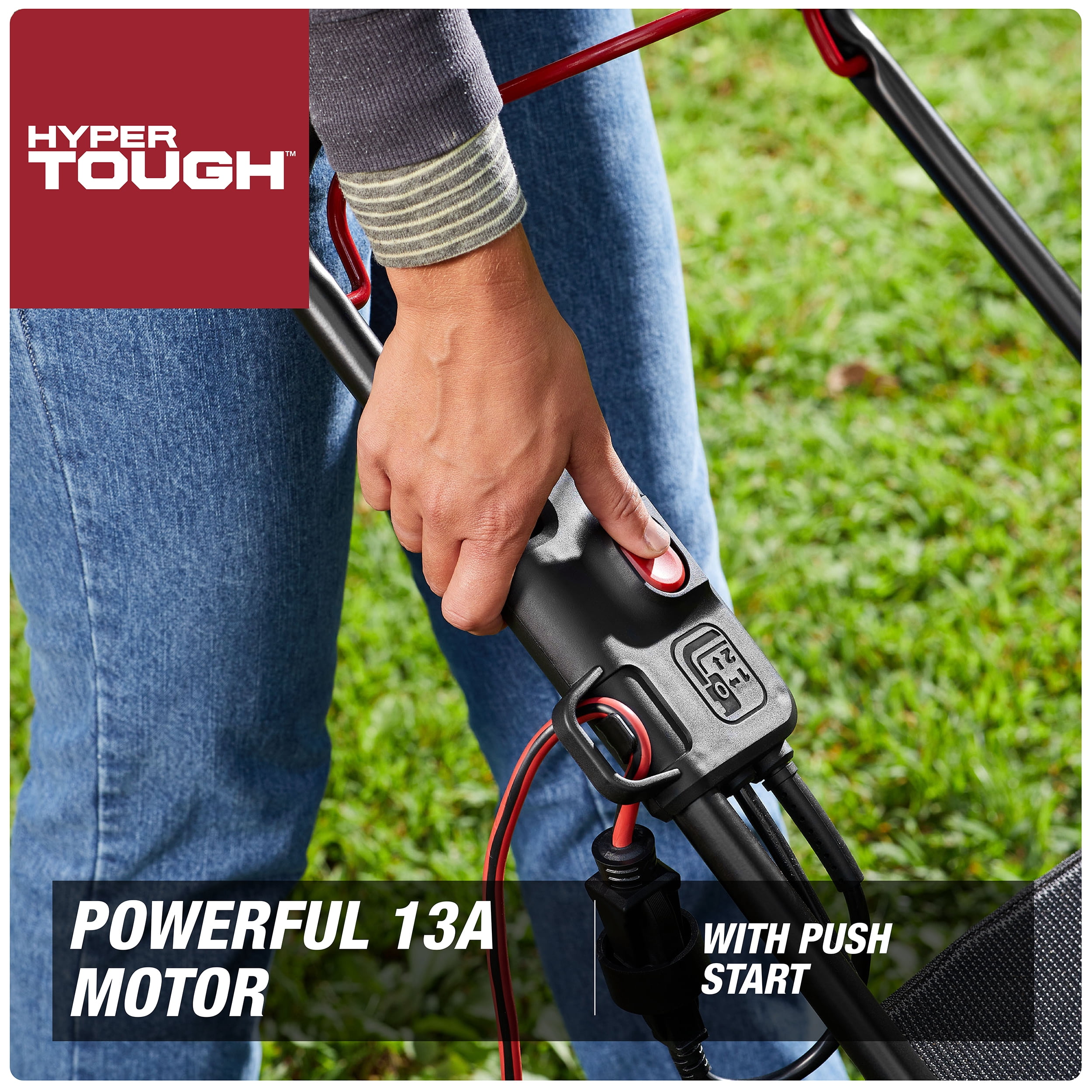 Hyper Tough 20 in 13A Corded Electric Walk-Behind Lawn Mower (Black, 20 in) h3u5y
