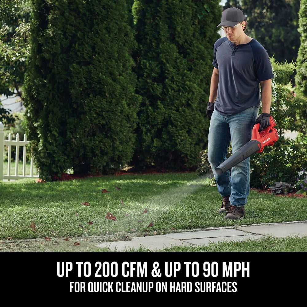 CRAFTSMAN V20 Cordless Leaf Blower, High-Velocity Hard Surface Clearing Tool (Bare Tool) c358a