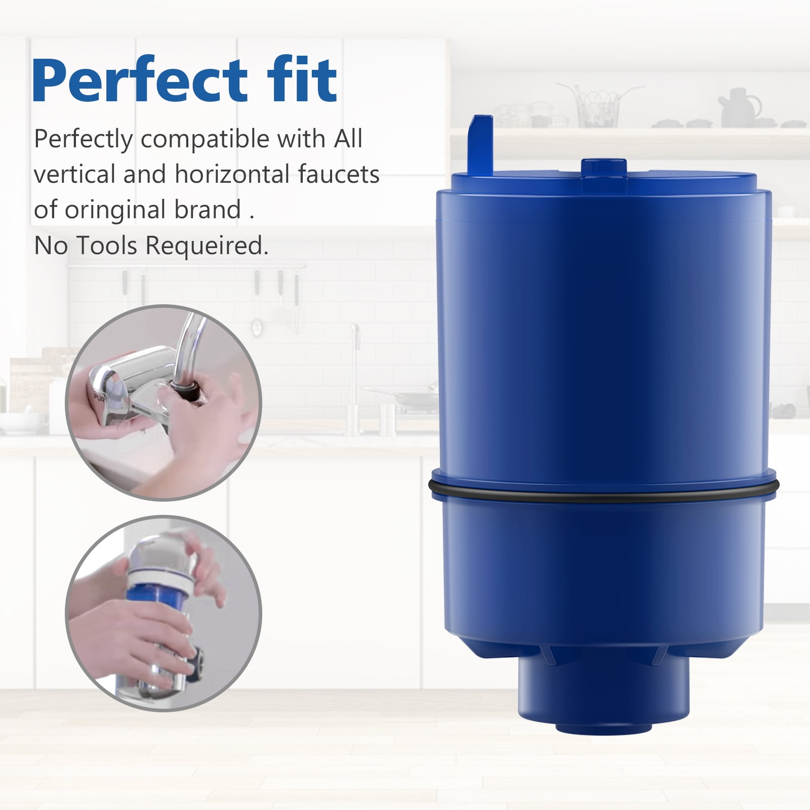Glacier Fresh Faucet Water Filter Replacement for PUR RF-9999 and RF-3375 (6 Pack) c8ziy