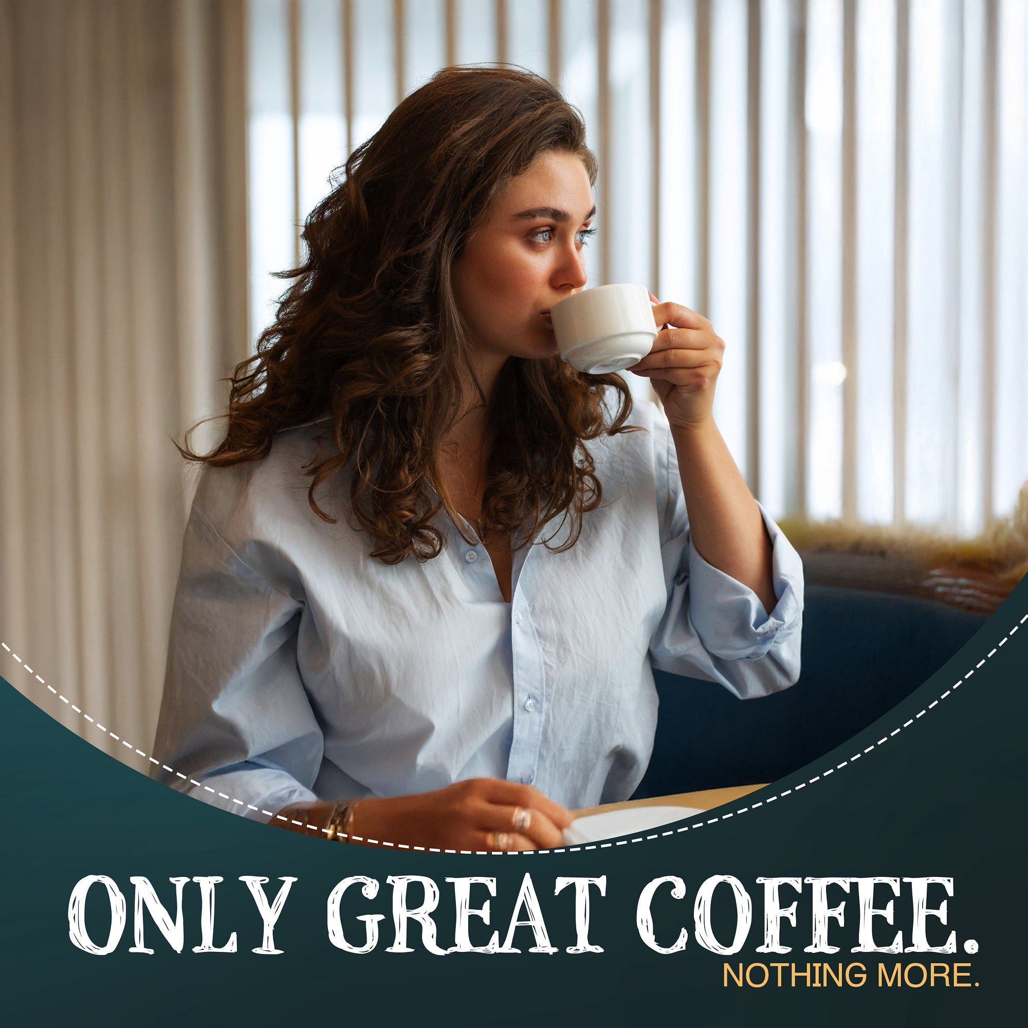 The Bean Organic Coffee Company 50/50 French Roast Ground Coffee, Dark Roast, Half-Caff Blend (16 oz) ah6wb