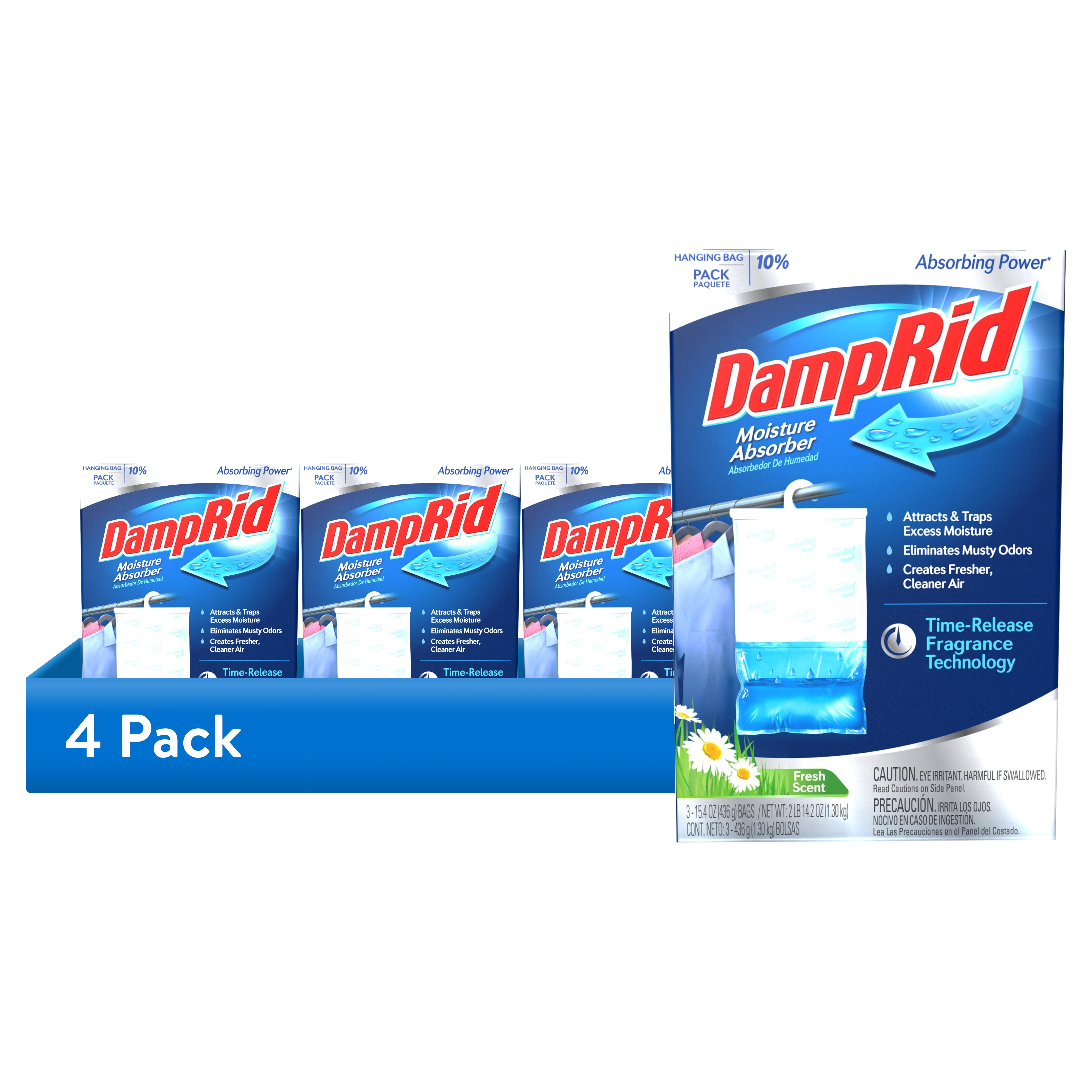 DampRid Hanging Moisture Absorber Fresh Scent (4 Pack, 12 Count Total) tebax