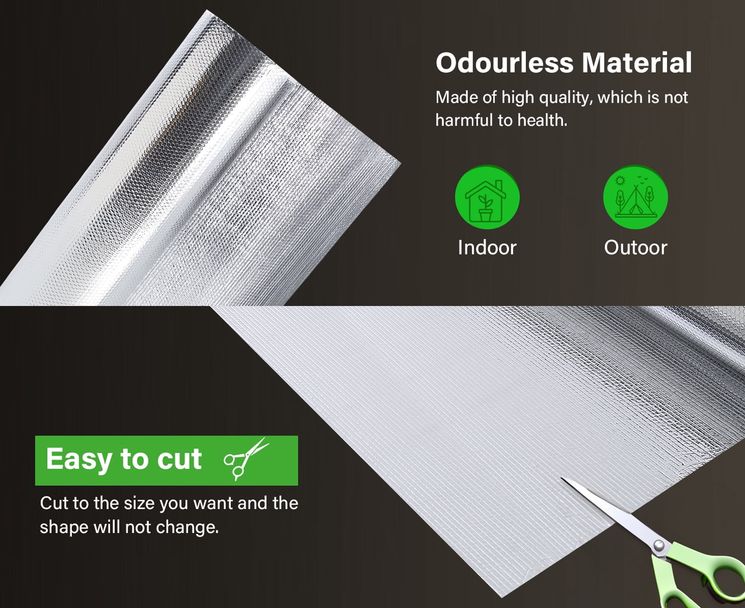 Dinosam Double Reflective Insulation Roll (Silver, 23.7 in x 10 ft) fto24