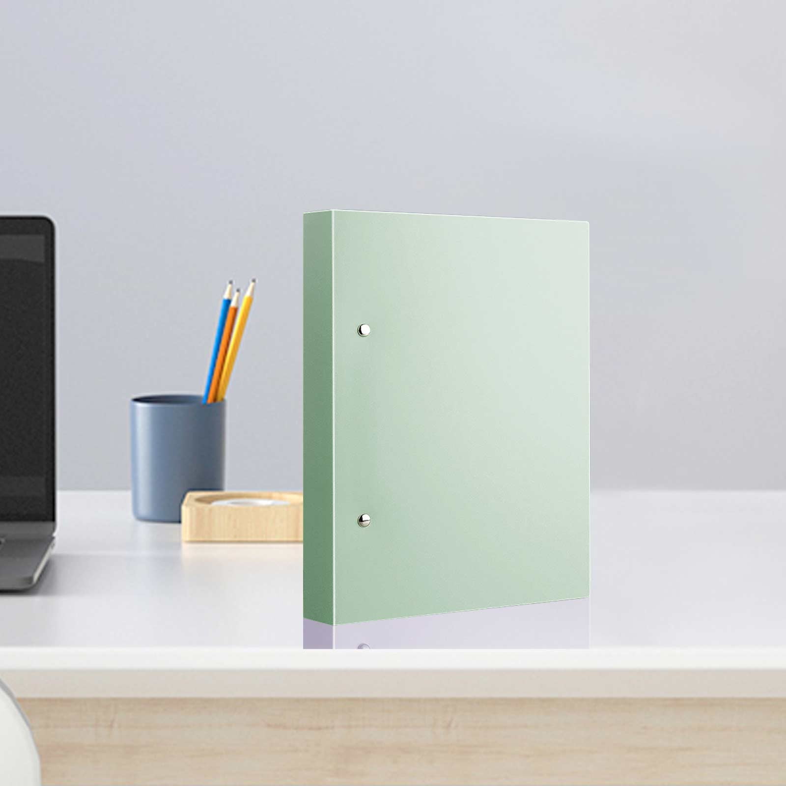 Craftsmanship Spirit 2-Ring Binder with Pockets, Durable Office Document Organizer for US Letter Size Paper (Green, 1.5 in) 3ai78