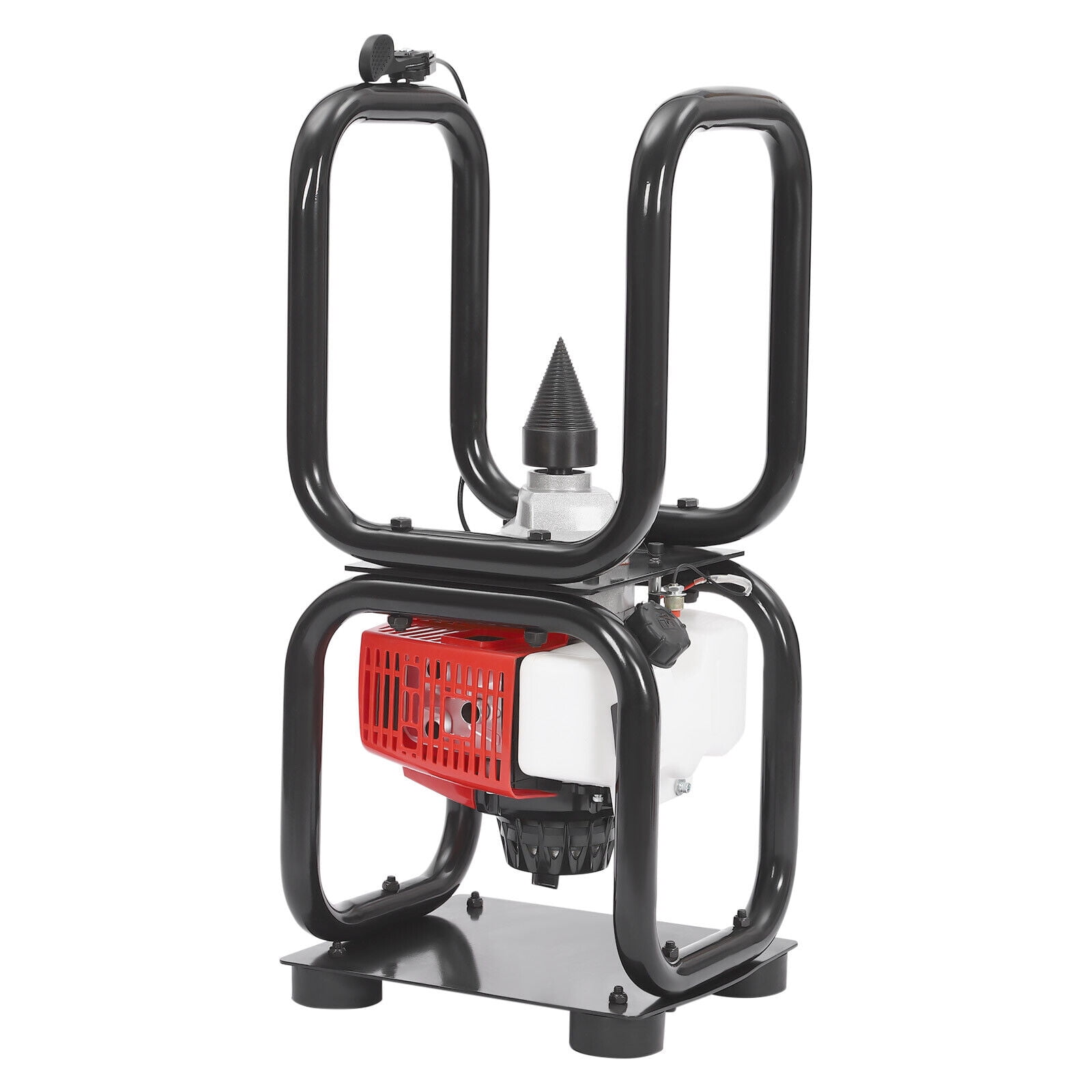 Generic 3.4HP 64CC Gas Powered Log Splitter Cone Drill Firewood Processor (Black, 0.4 gal) vzvqw