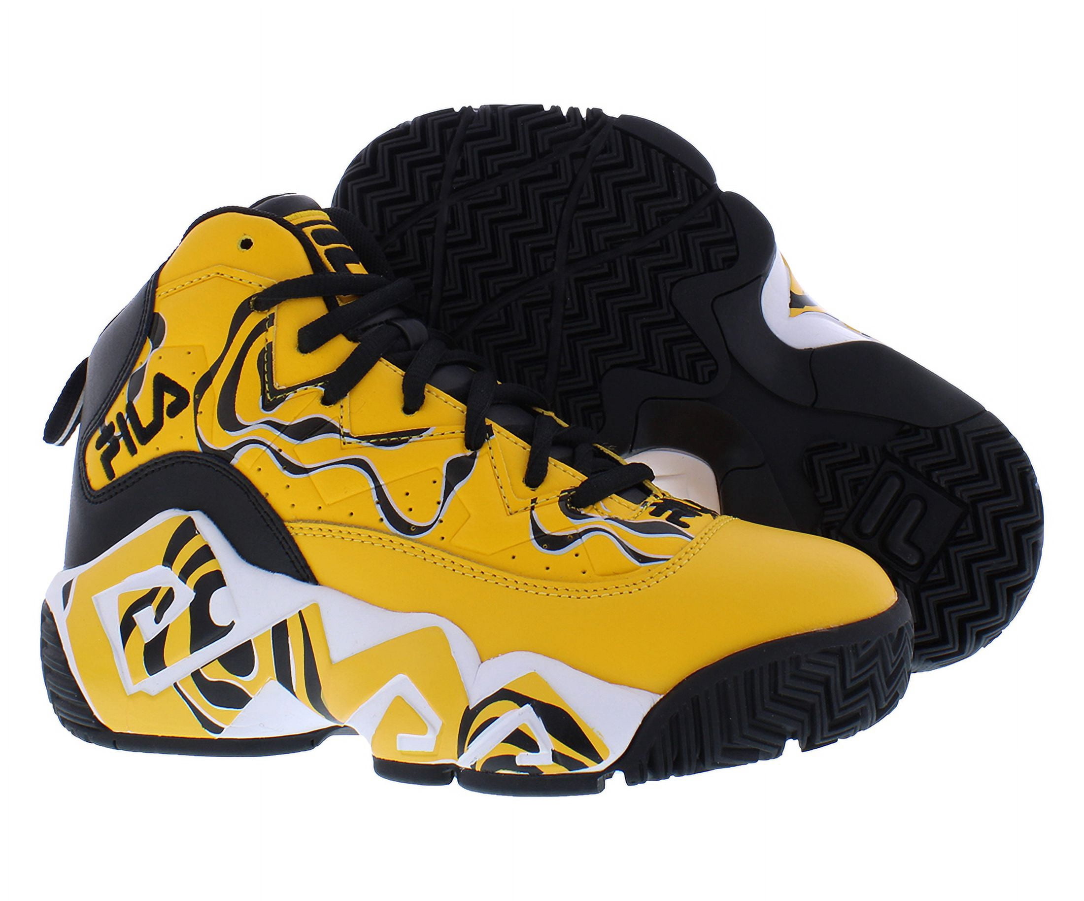 FILA MB Boys Basketball Shoes Athletic Sneakers (Yellow/Black, 6 US) 5t5jw