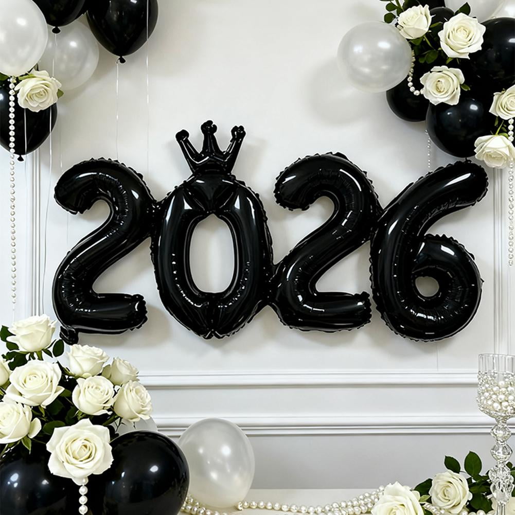 Generic 2026 Number Balloon Set for New Years Eve and Graduation Party Decorations (Gold, 40 in) ic35e