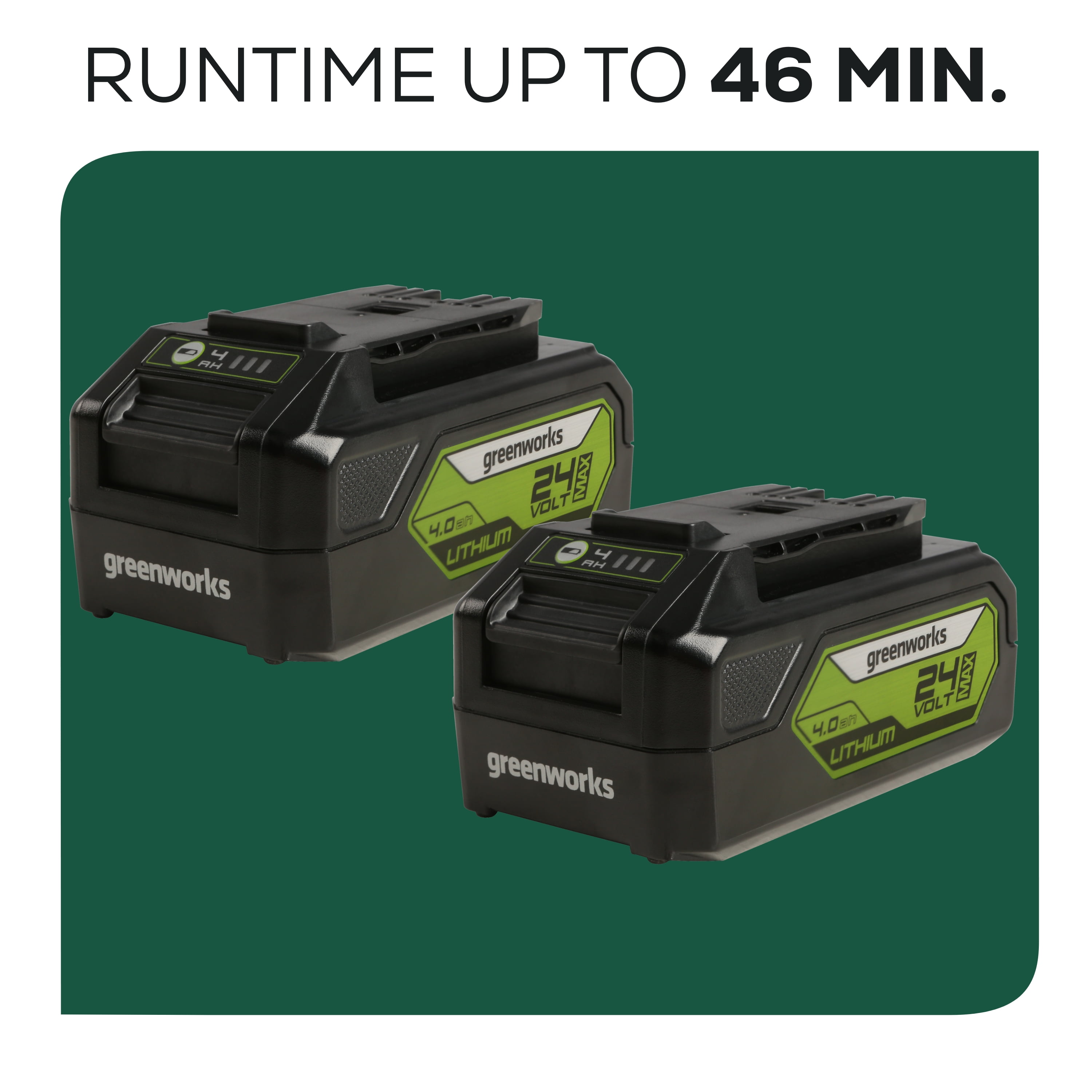 Greenworks 48V Brushless Cordless Lawn Mower with Dual 4.0Ah Batteries and Charger (20 in) plvn5
