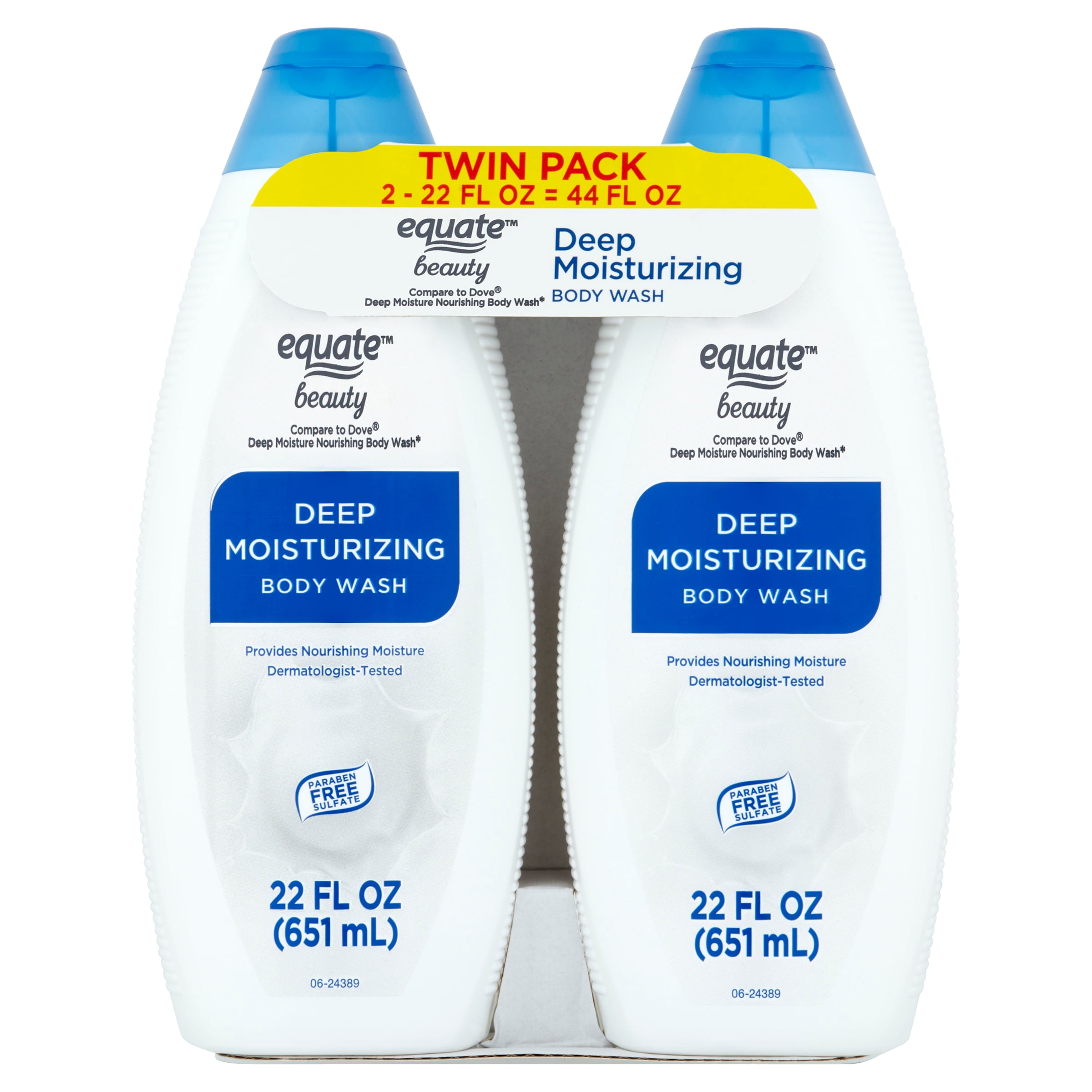 Equate Beauty Deep Moisturizing Body Wash, Nourishing Skin Cleanser (2 Pack, 22 fl oz each) qi4ey