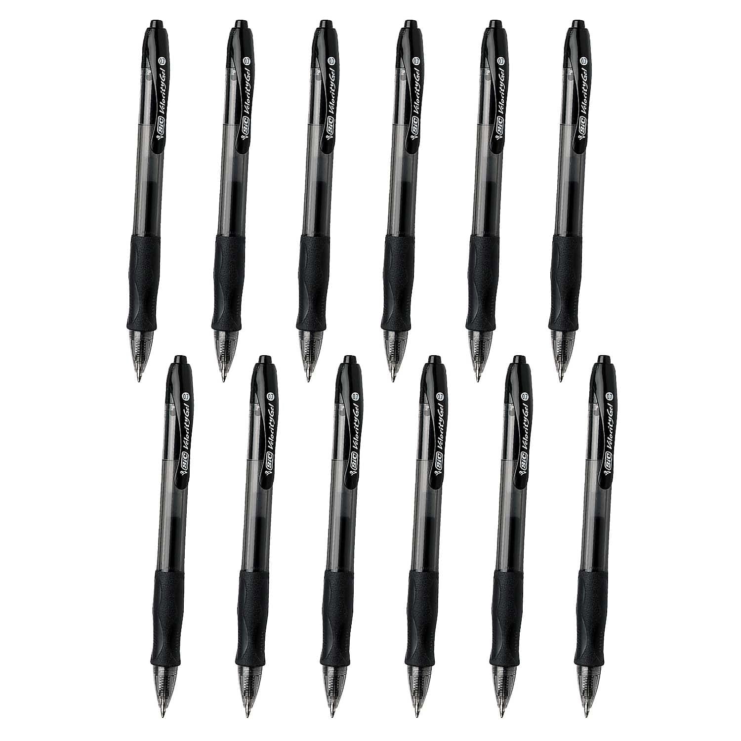 BIC Gelocity Original Gel Retractable Roller Ball Pen (Black, 12 Pack) cbunc