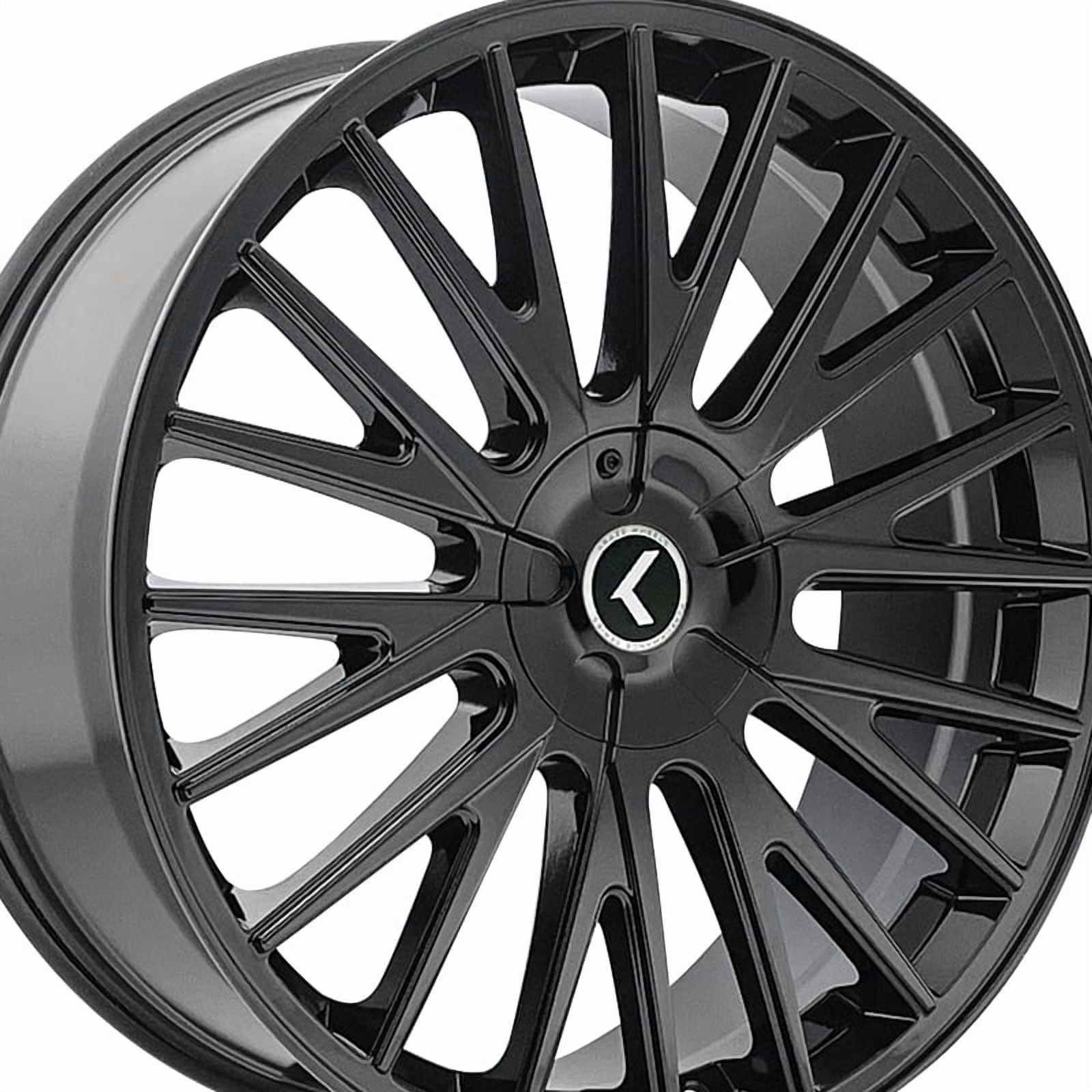 Kraze Double Down Wheel 20x8.5 in Gloss Black (5-115/5-120 Bolt Pattern, 38mm Offset) jy6v0