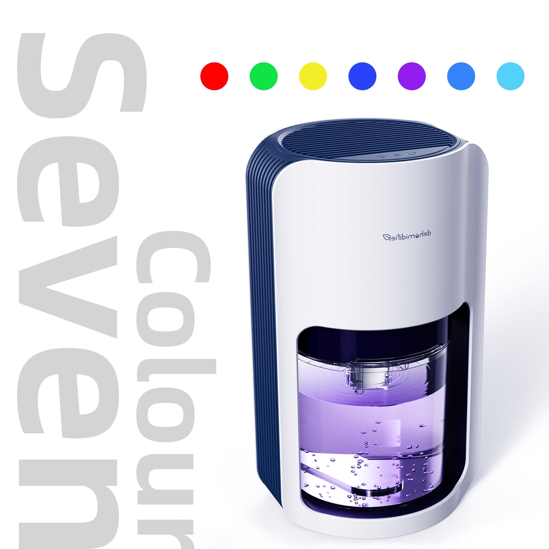 Kloudic Compact Dehumidifier for Home, Ultra Quiet Peltier Technology with Auto Shut Off (White, 40.58 fl oz) wwtak