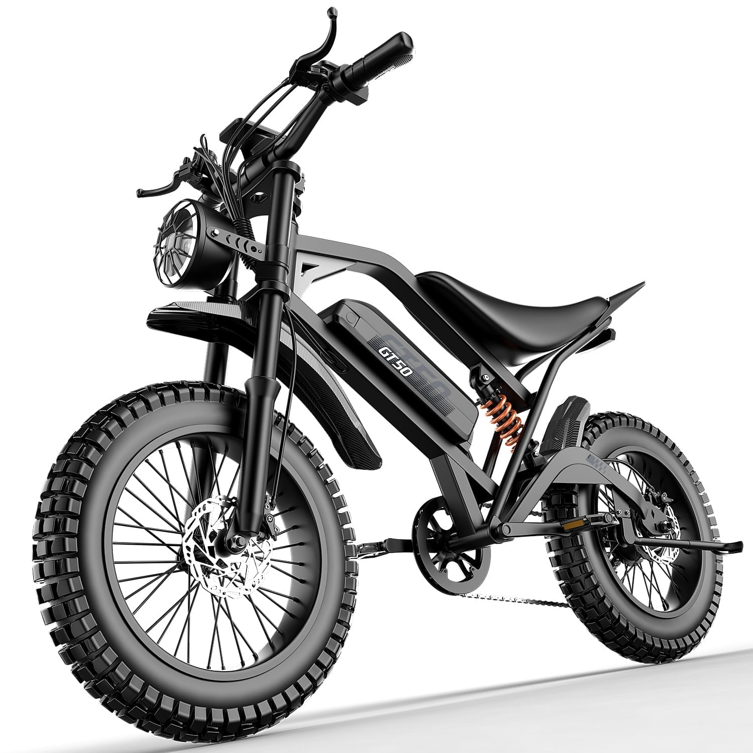 ASKGO Electric Mountain Bike 2500W Motor 48V 25AH Long Range Fat Tire E-Bike (26 in, 7-Speed) tr7ik