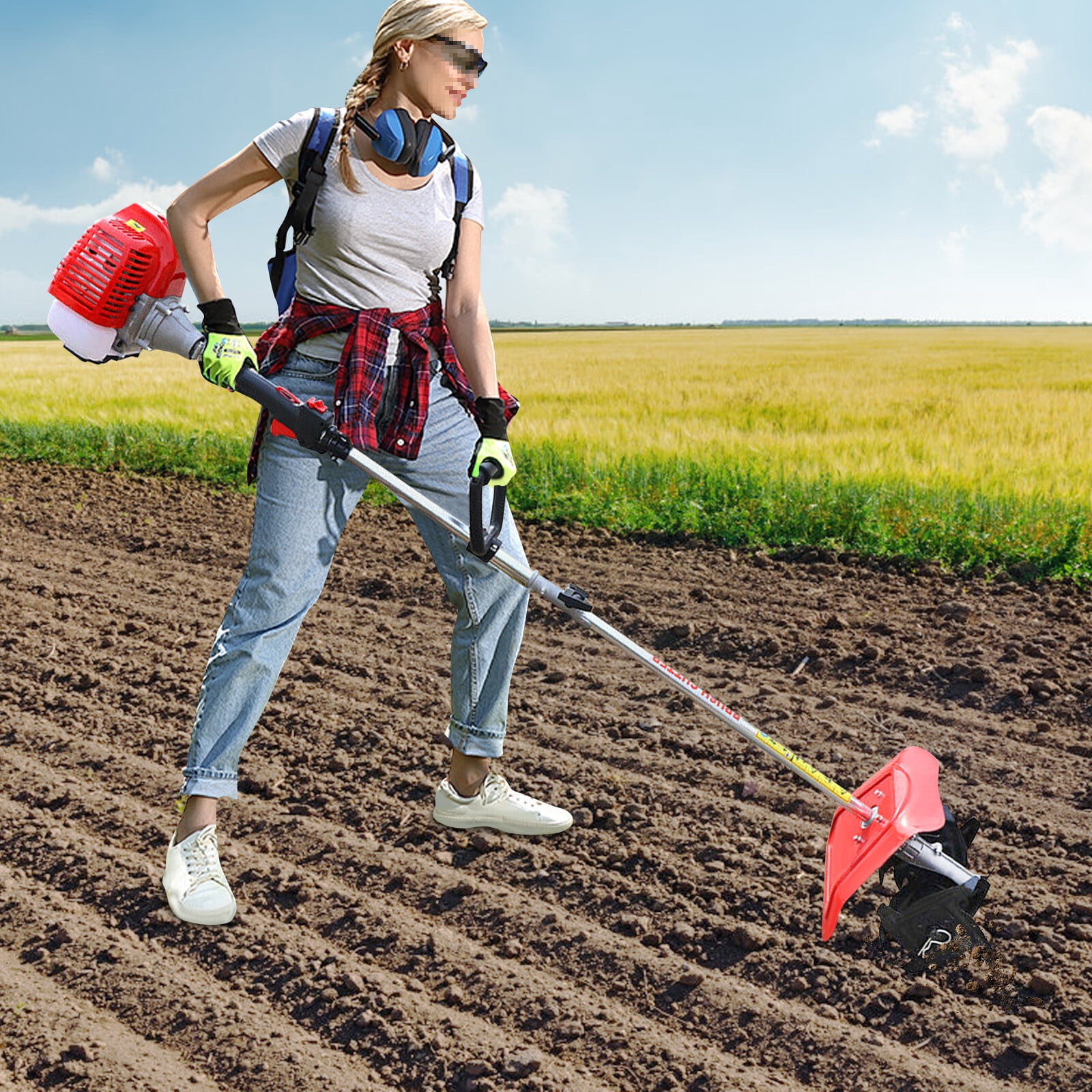 Generic Gas Powered Mini Tiller Cultivator (9 in Width, 3.5 in Depth) cr3q4