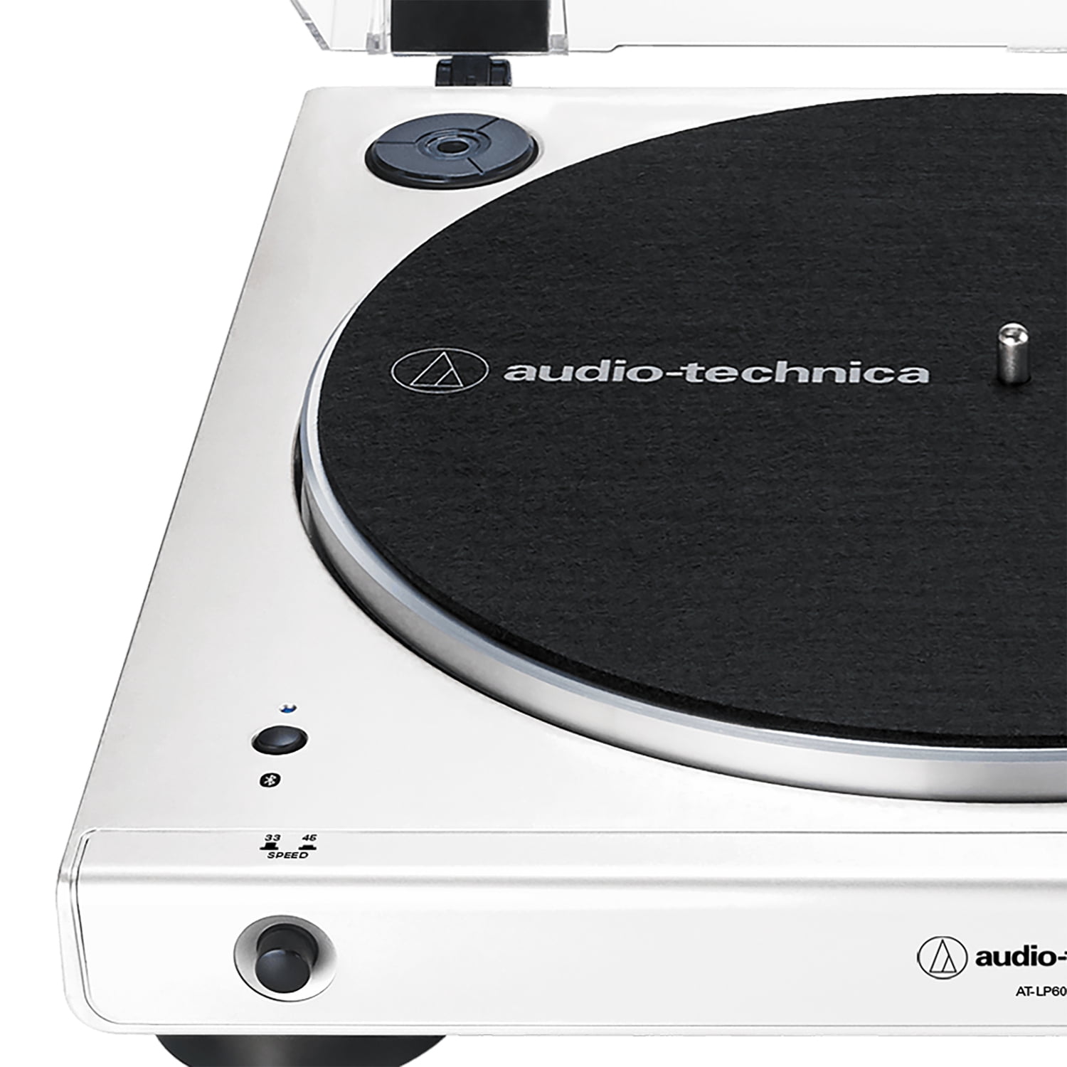 Audio-Technica Fully Automatic Bluetooth Belt-Drive Turntable (White, 33-1/3 and 45 RPM) uy00f