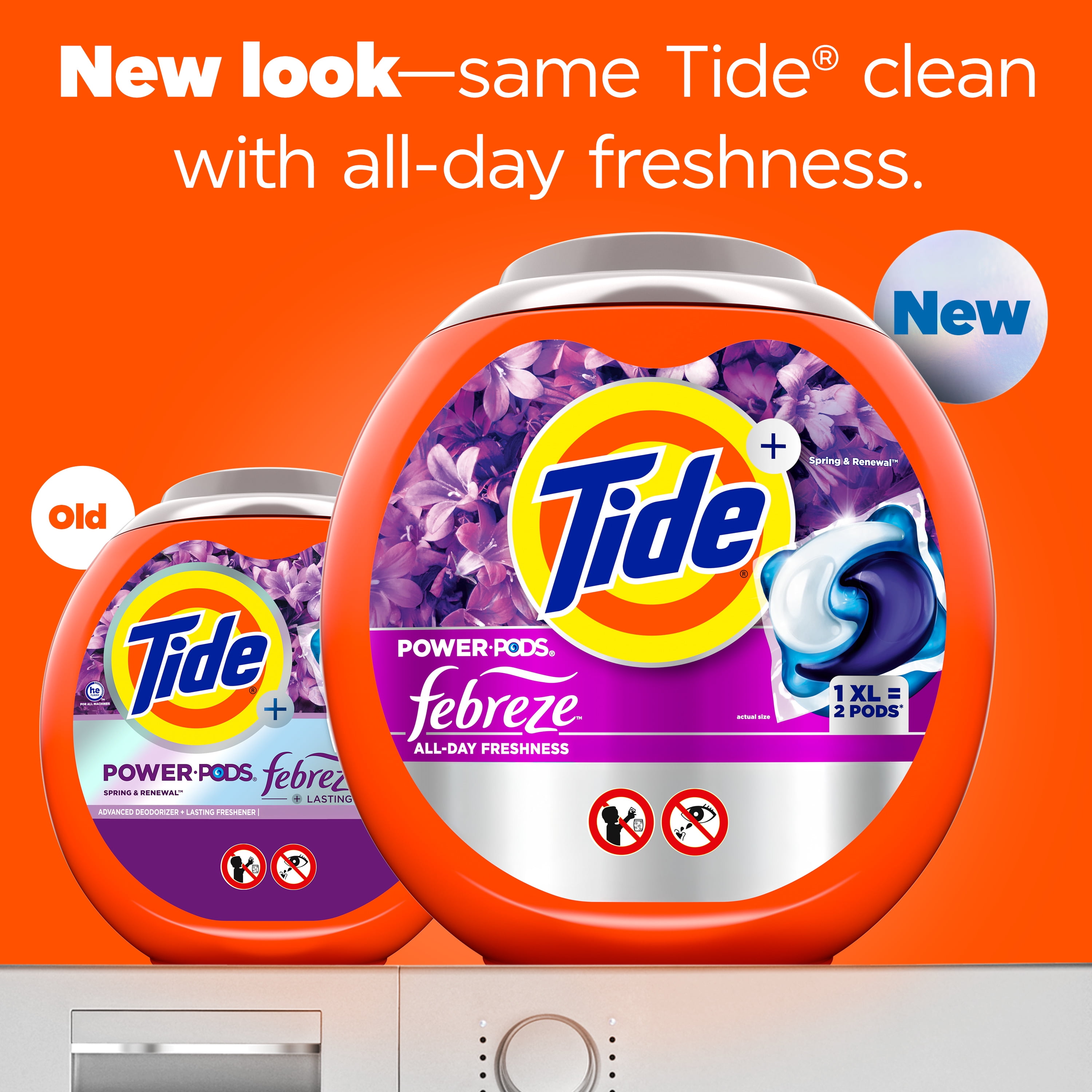 Tide Power PODS Laundry Detergent Pacs with Febreze Odor Eliminators, Spring & Renewal (45 Count) vr5sc