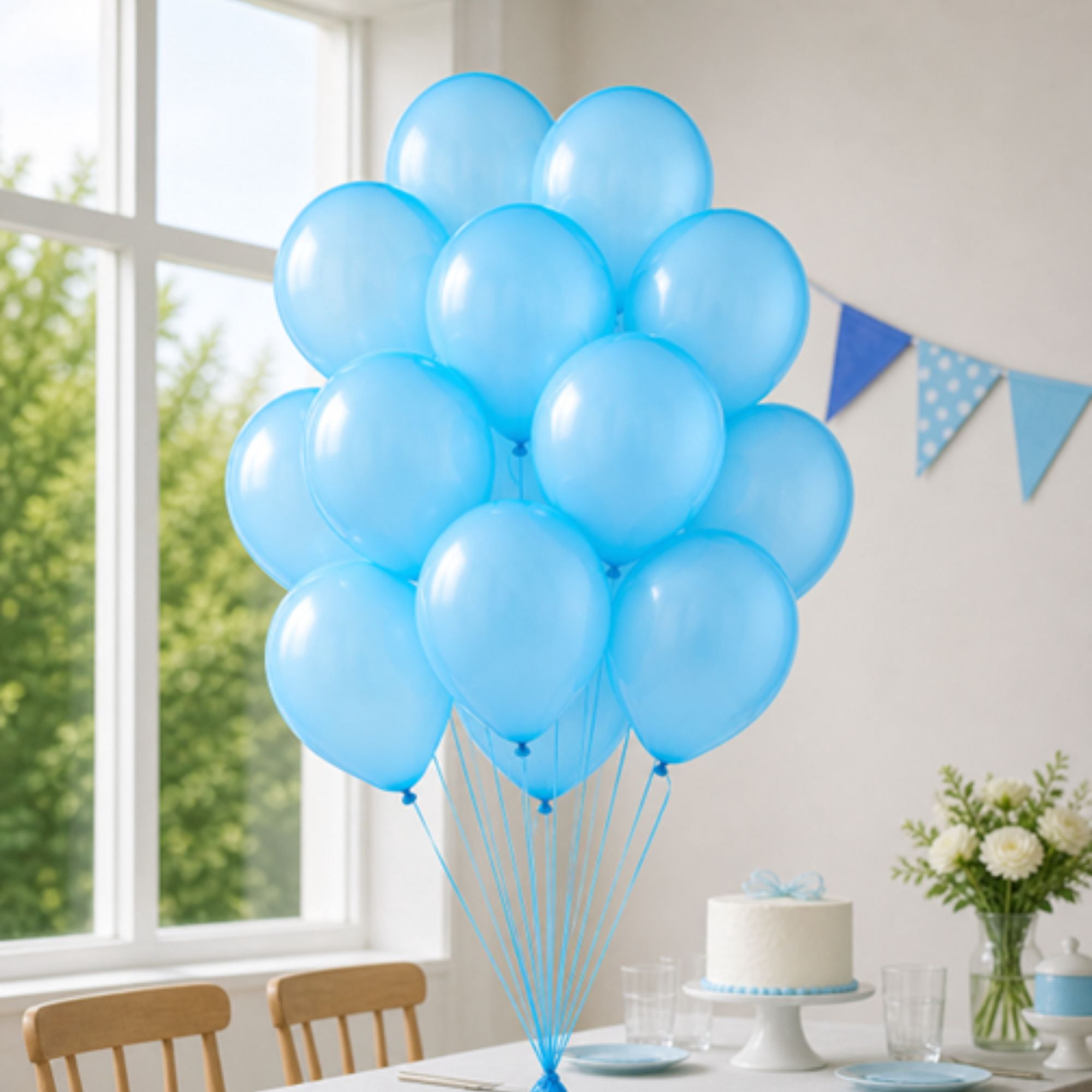 Way To Celebrate Electric Blue Latex Balloons (Electric Blue, 15 Pieces, 12 in) ejvib