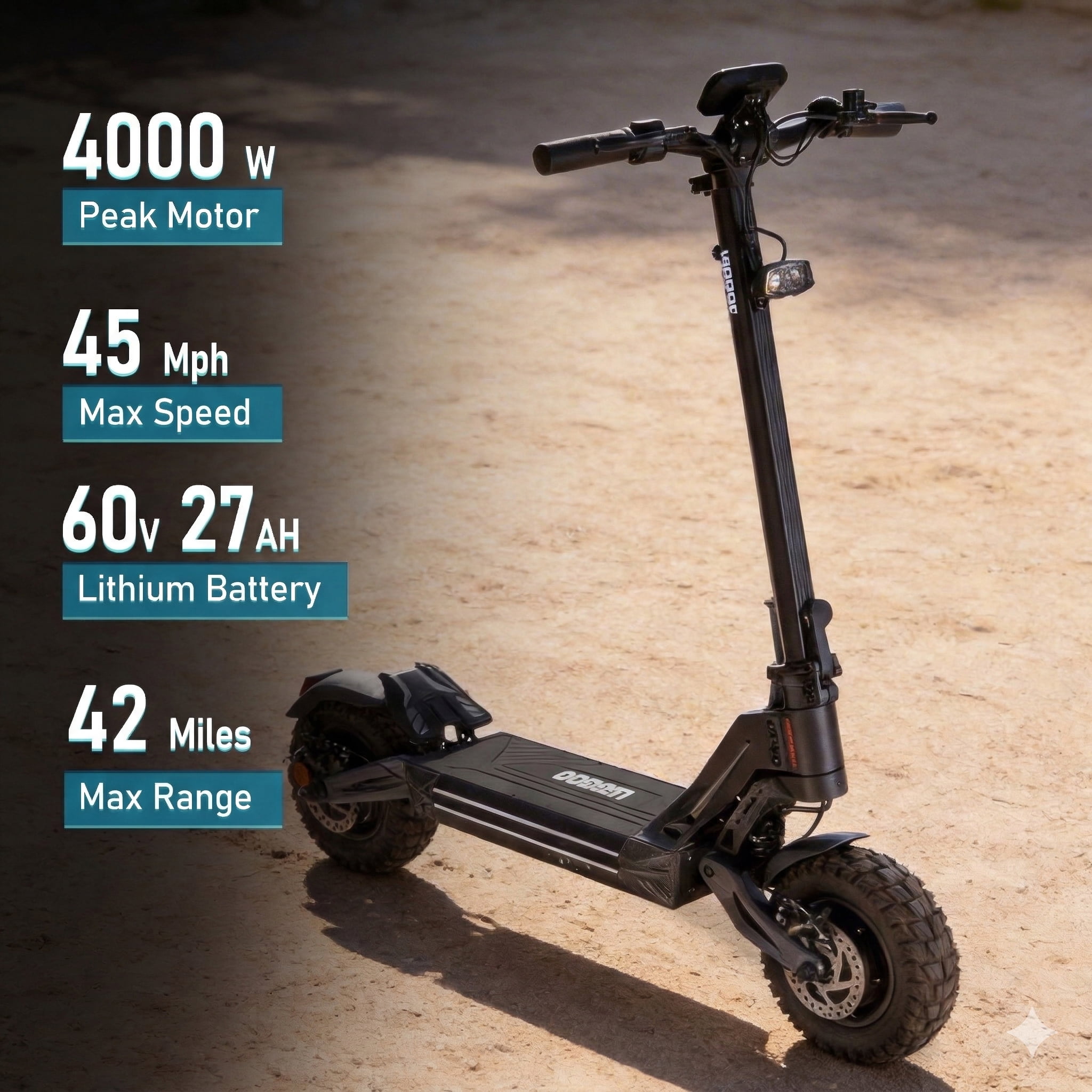 EOEOTWO K2MAX Dual Motor Electric Scooter, 4000W Off-Road Commuter with 42-Mile Range (Black, 11 in Tires) 1r5xj