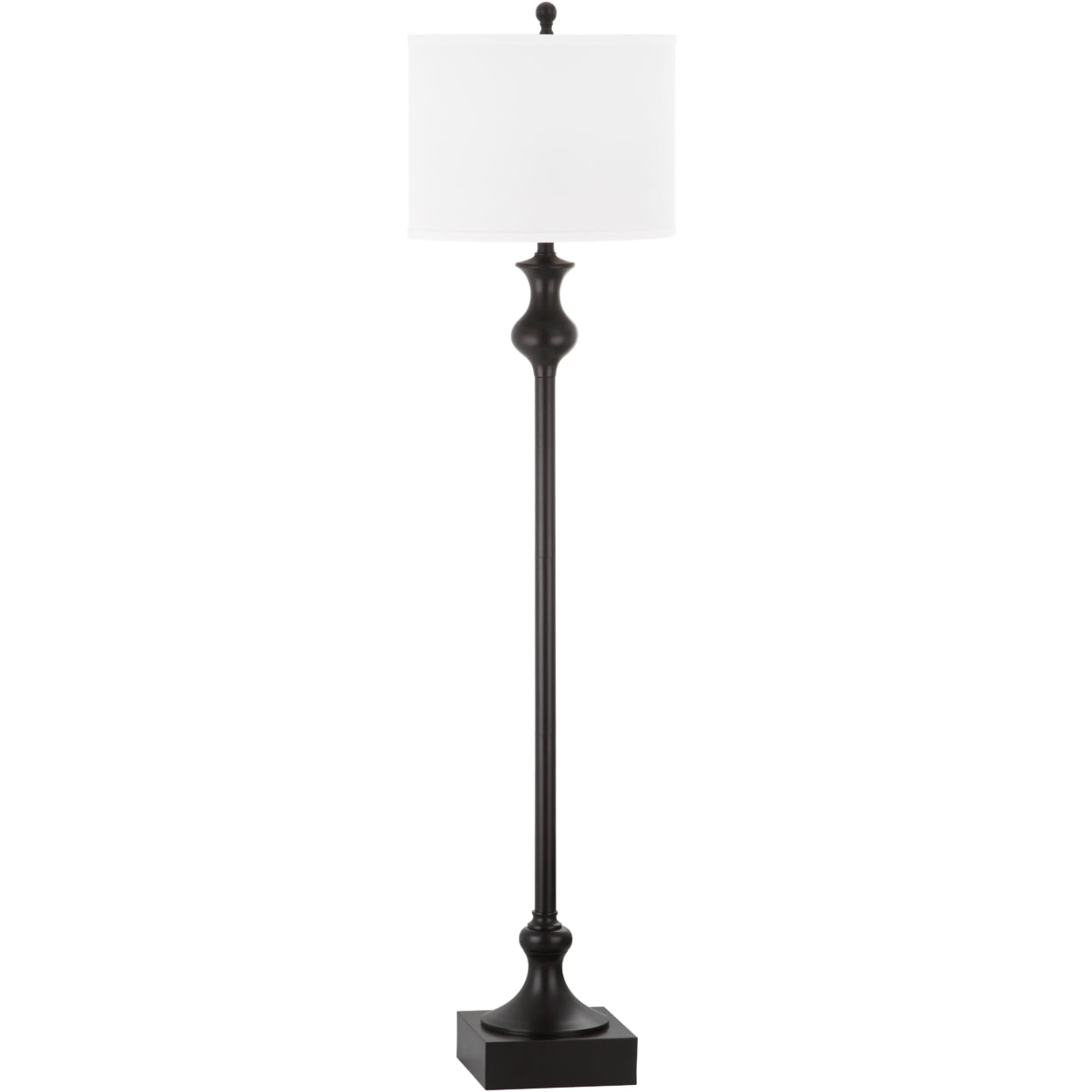 Safavieh Brewster Antique Floor Lamp, Contemporary Iron Lighting with Off-White Shade (Oil-Rubbed Bronze, 61.5 in.) 1rqjg