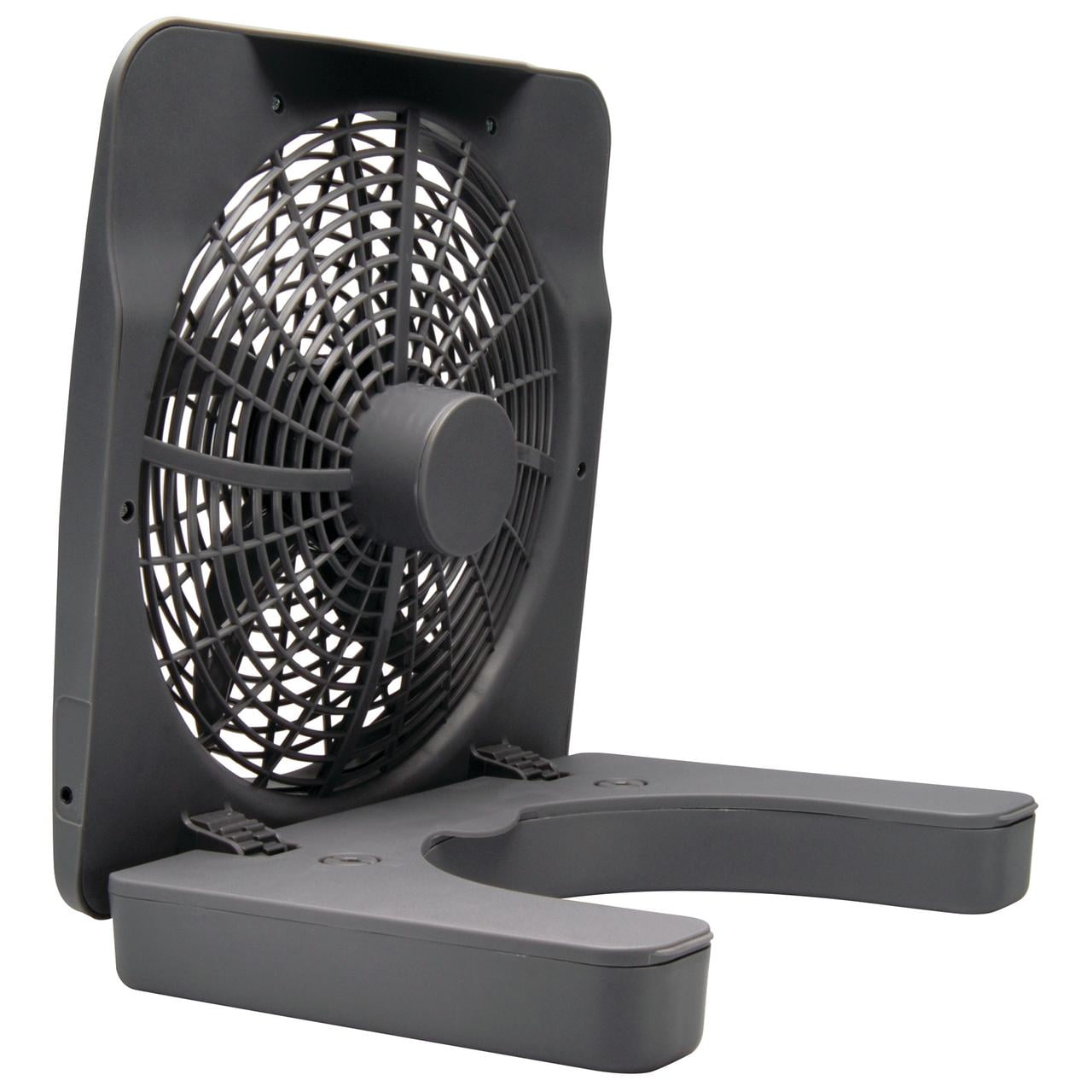 O2COOL Portable Camping Fan, Adjustable Desktop Cooling Fan (Grey, 10 in) oglzr