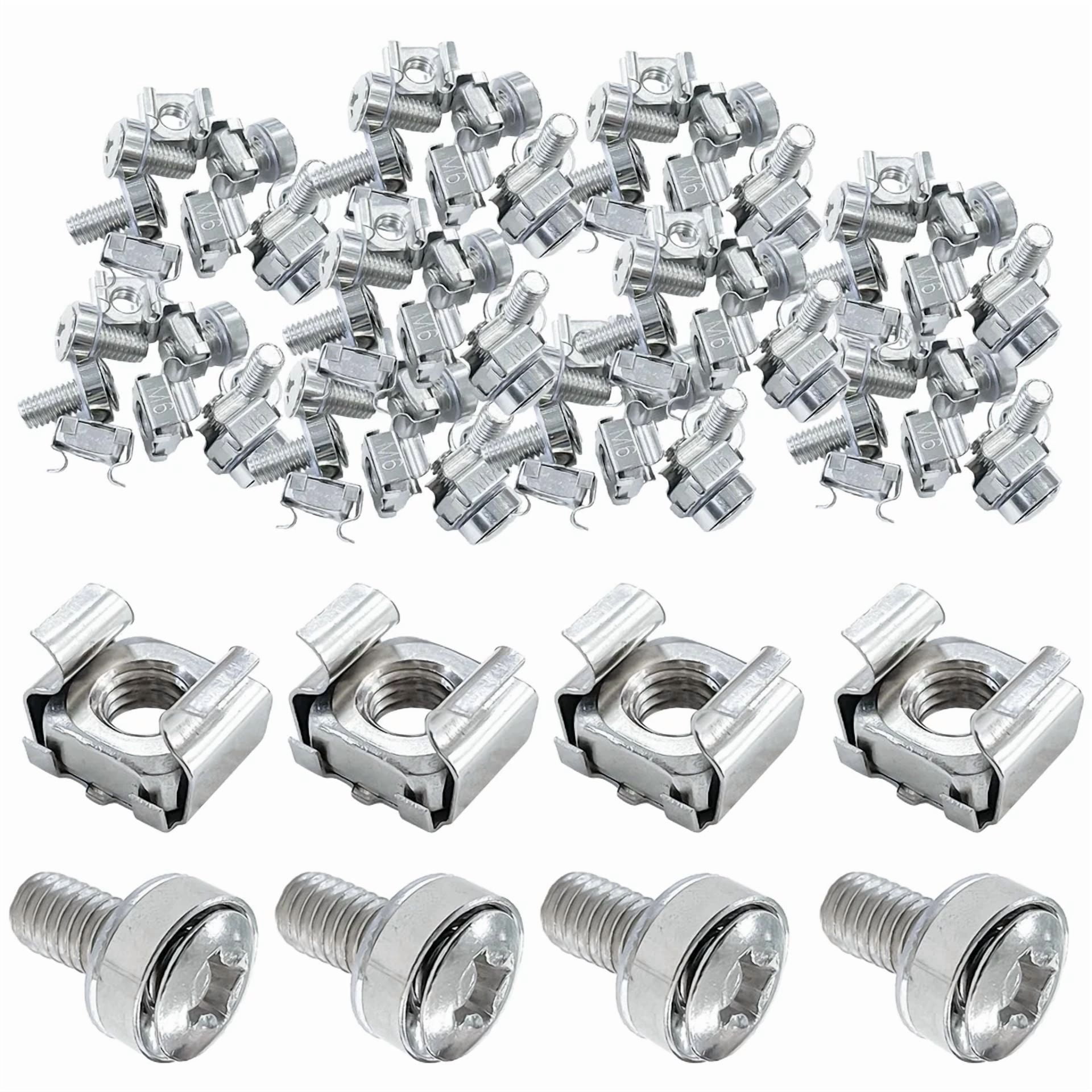 YANI Rack Mount Screws and Cage Nuts for Server Cabinet (50 Sets, 100 Pieces) ujf7u - Image 6