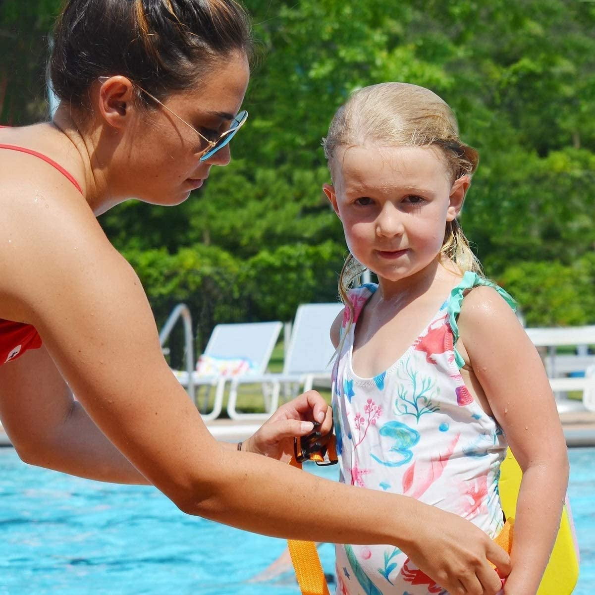 TOYSHARING Kids Swim Training Back Float Belt (Adjustable Foam Layers, 20-55 lbs) xcr4a