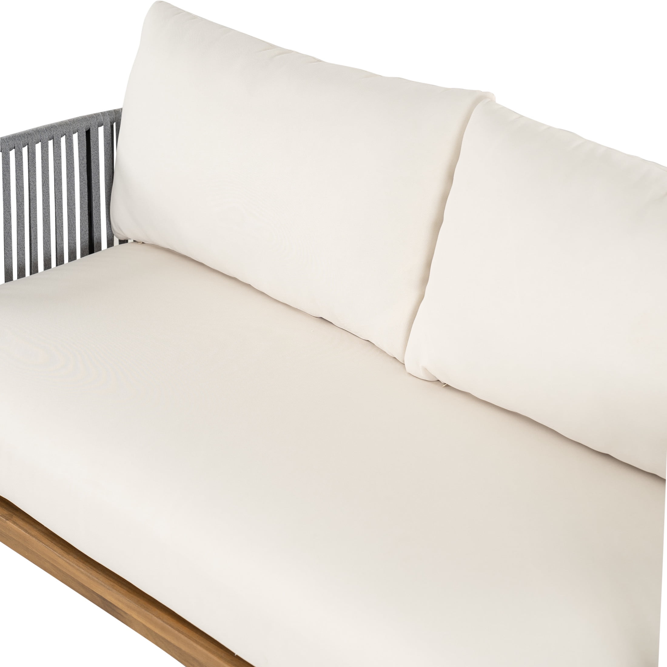 Christopher Knight Home 4-Piece Outdoor Sofa Set, Rope Woven Sectional with Water-Resistant Cushions (Beige, 8-Seat) fpdzv